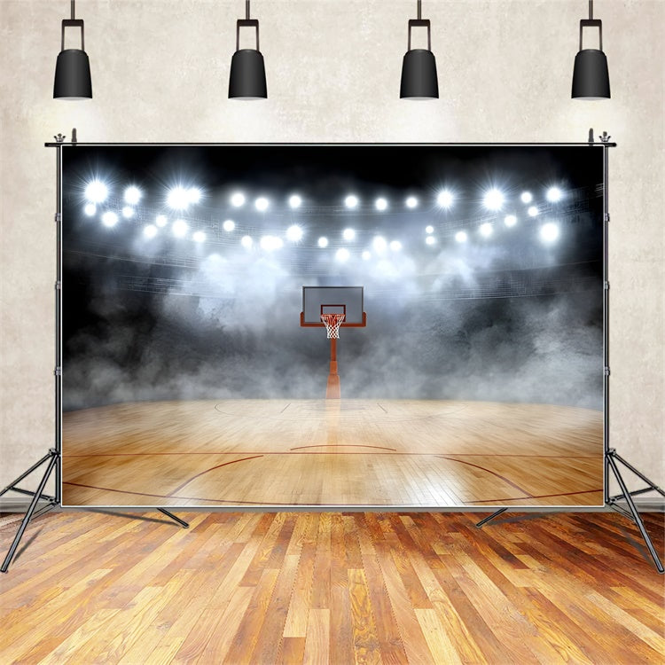 Toile de fond Basketball Arène Silencieuse Brume GQ6-269