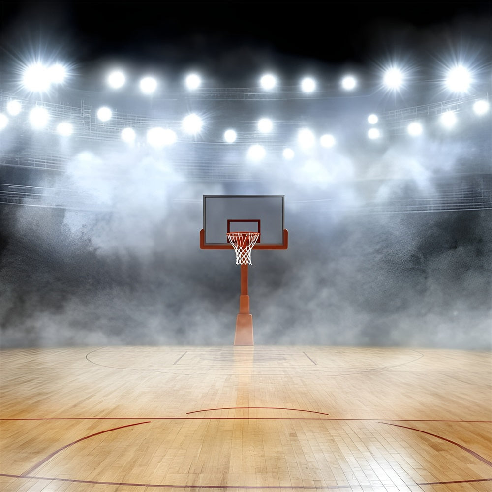 Toile de fond Basketball Arène Silencieuse Brume GQ6-269