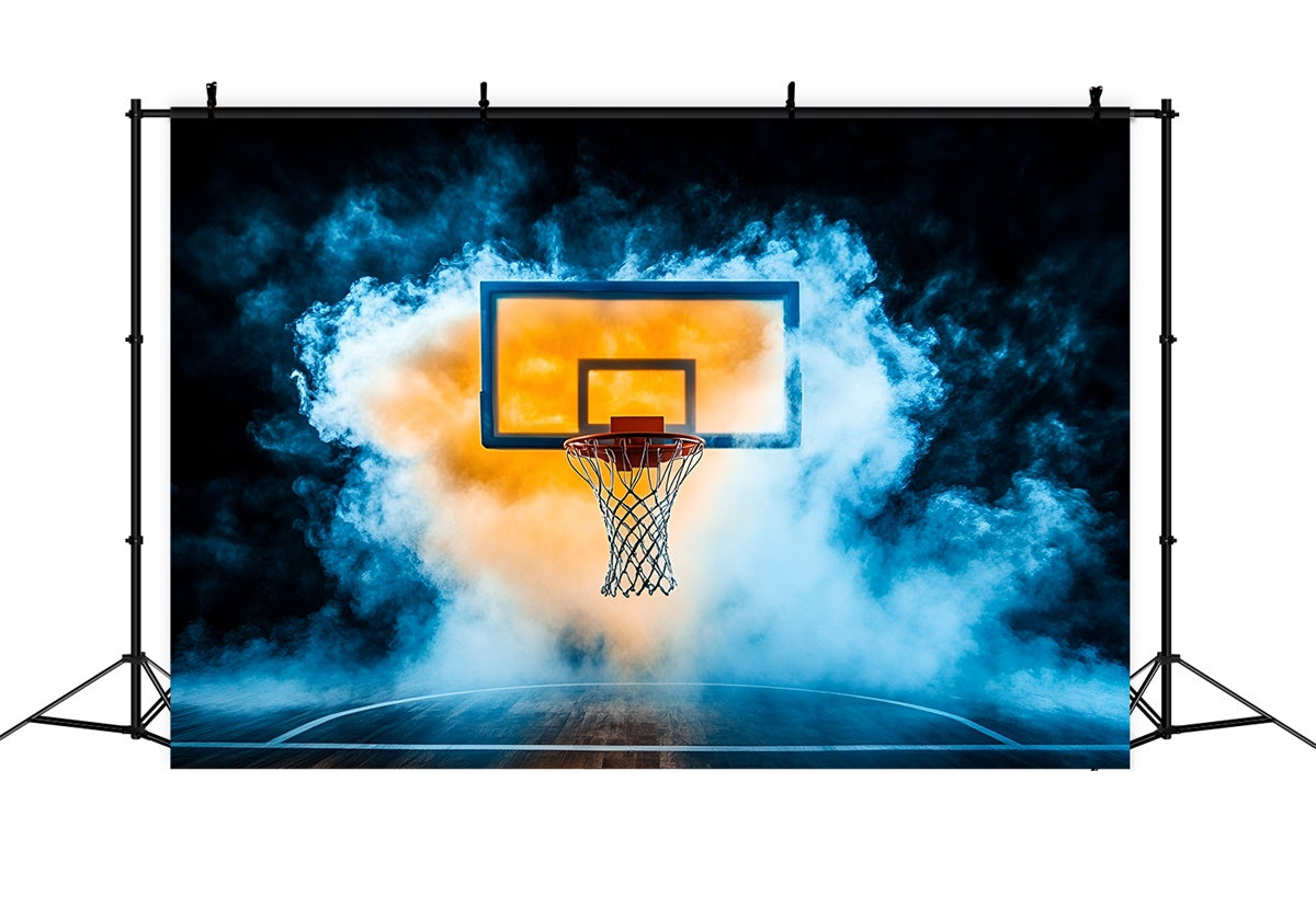 Toile de fond Basketball Terrain Fumée Fantaisie GQ6-273