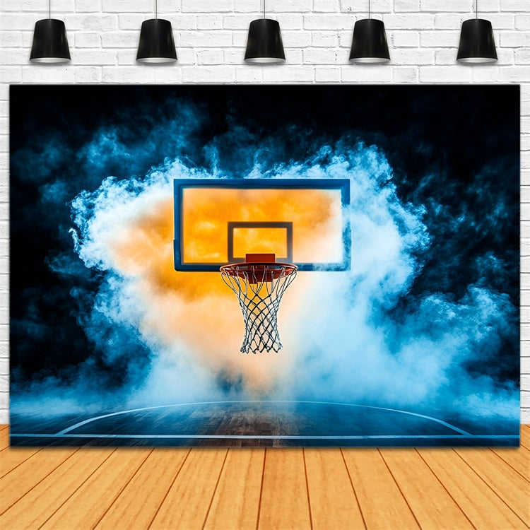 Toile de fond Basketball Terrain Fumée Fantaisie GQ6-273
