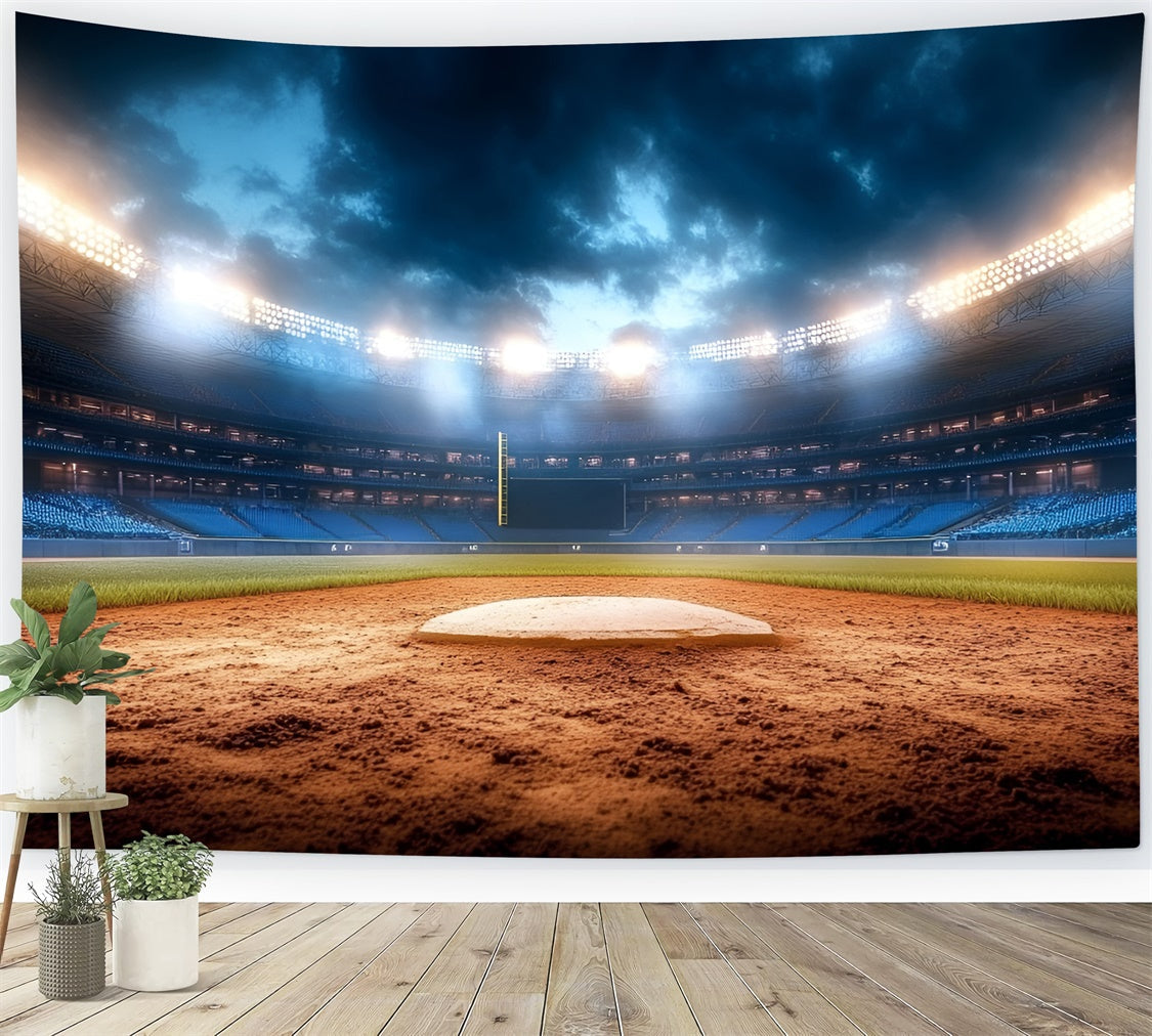 Toile de fond Baseball Scène au Crépuscule GQ6-274