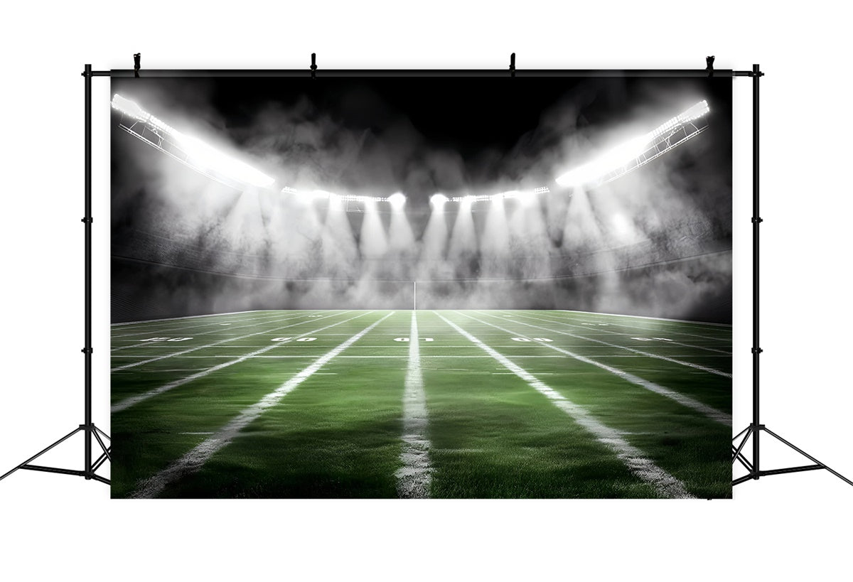 Toile de fond Football Terrain Brumeux Lumières GQ6-282
