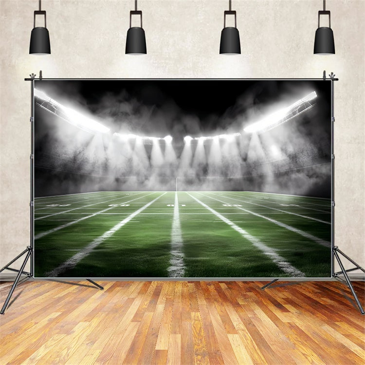 Toile de fond Football Terrain Brumeux Lumières GQ6-282