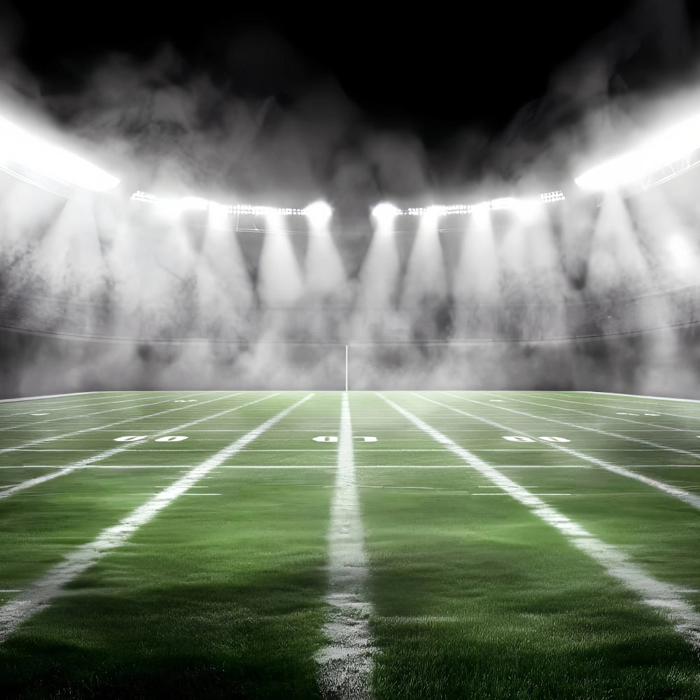 Toile de fond Football Terrain Brumeux Lumières GQ6-282
