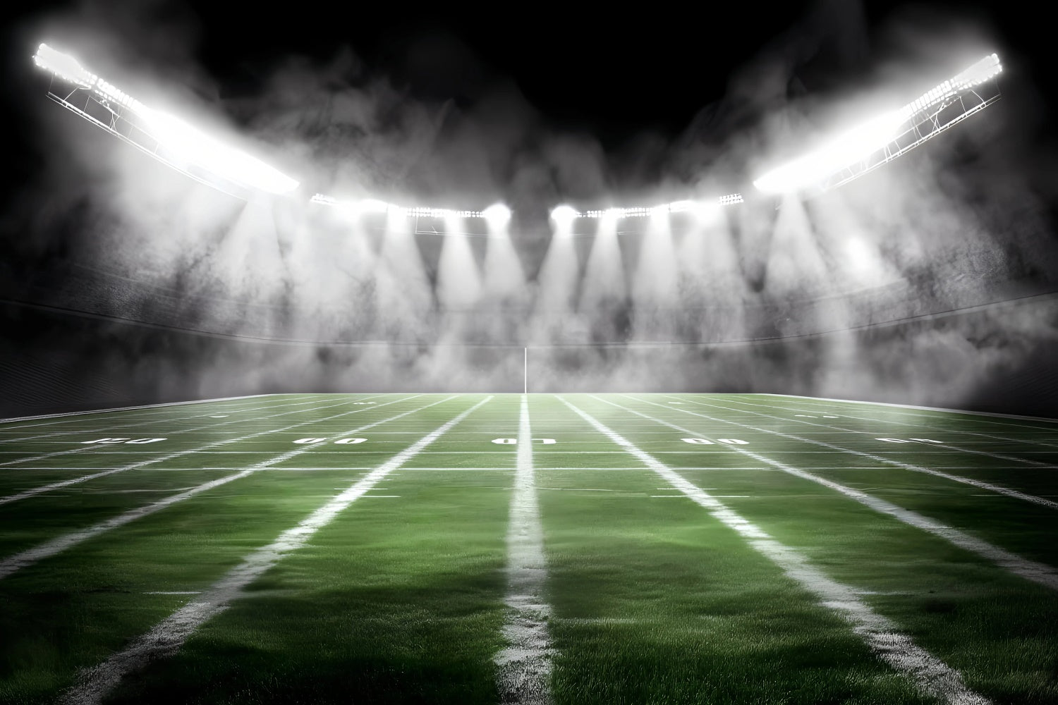 Toile de fond Football Terrain Brumeux Lumières GQ6-282