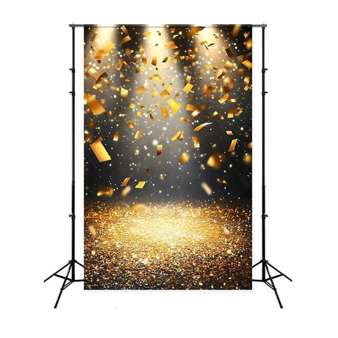 Toile de fond Sport Projecteurs Confettis Dorés GQ6-287