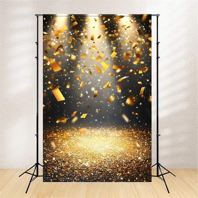 Toile de fond Sport Projecteurs Confettis Dorés GQ6-287