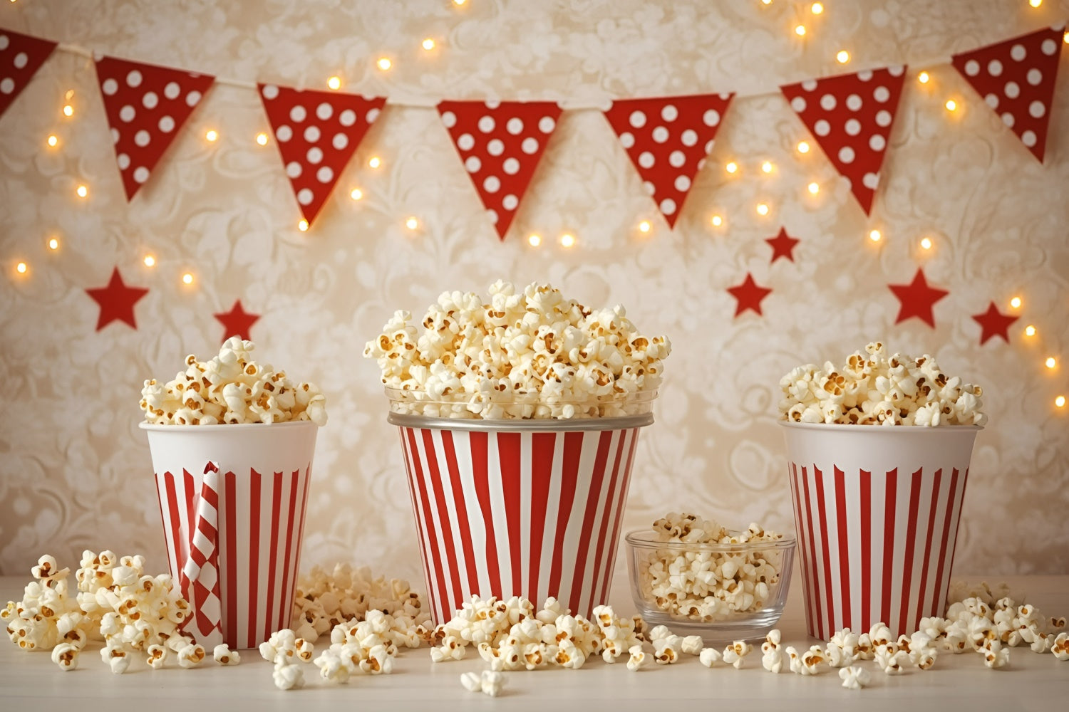 Toile de fond Photo Gâteau Smash Garçon Époque Popcorn Vintage GQ6-300