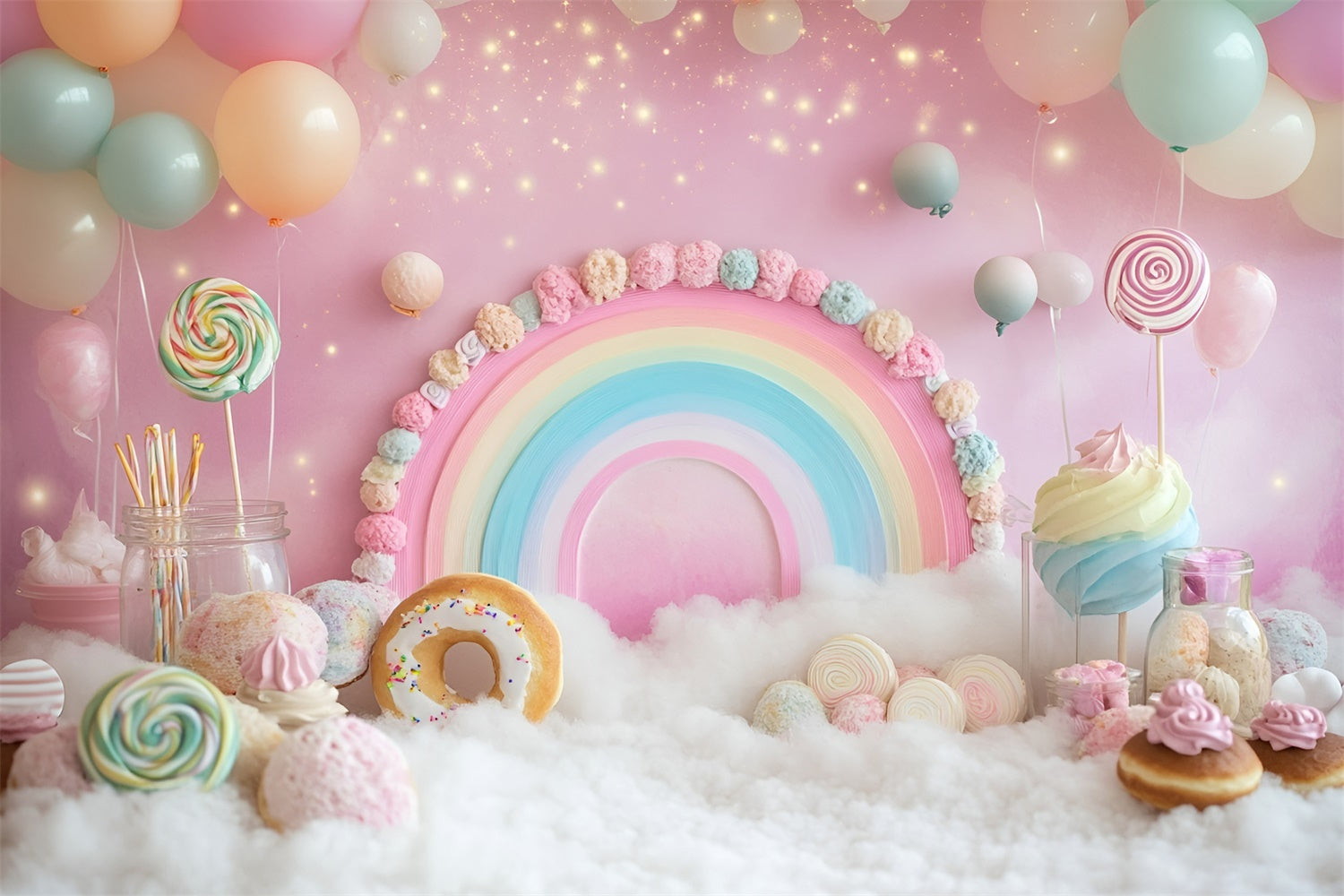 Toile de fond Photo Gâteau Smash Doux Rêves de Donuts GQ6-303