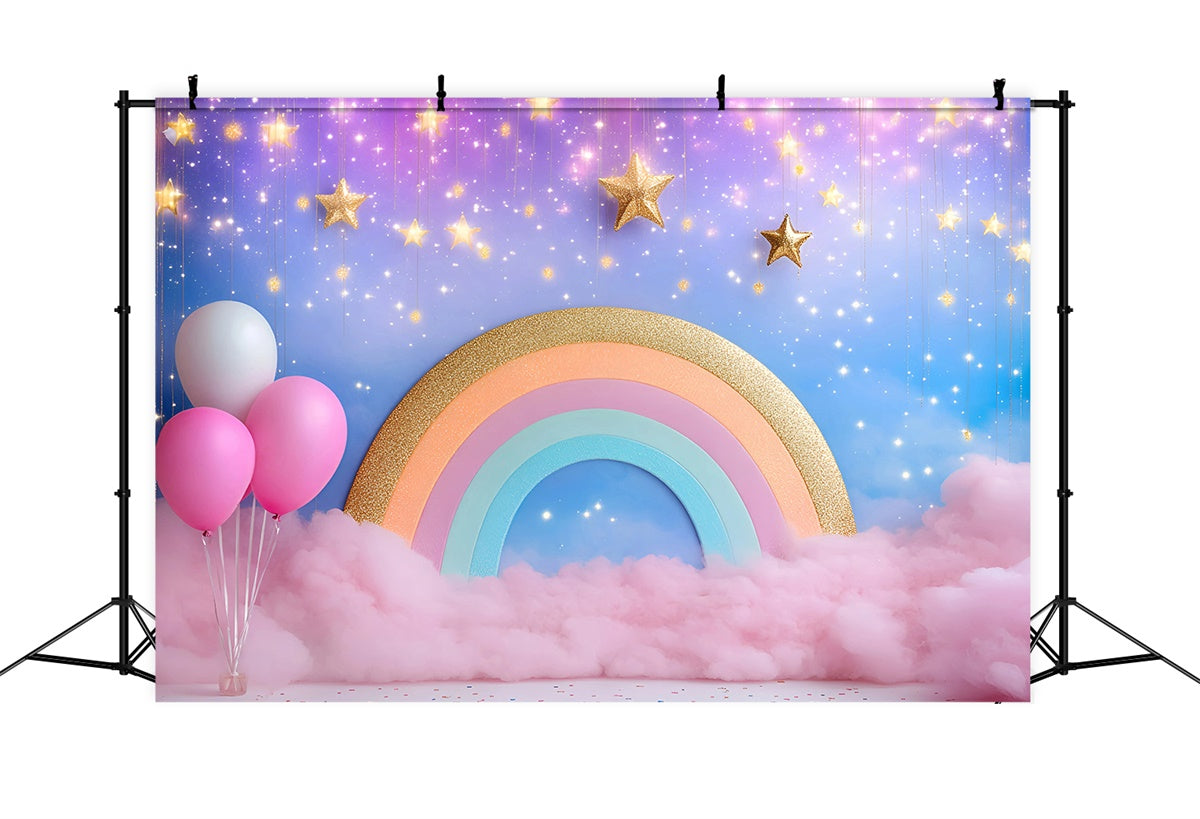 Toile de fond Photo Gâteau Smash Fille Arc-en-Ciel Étoilé Magique GQ6-306