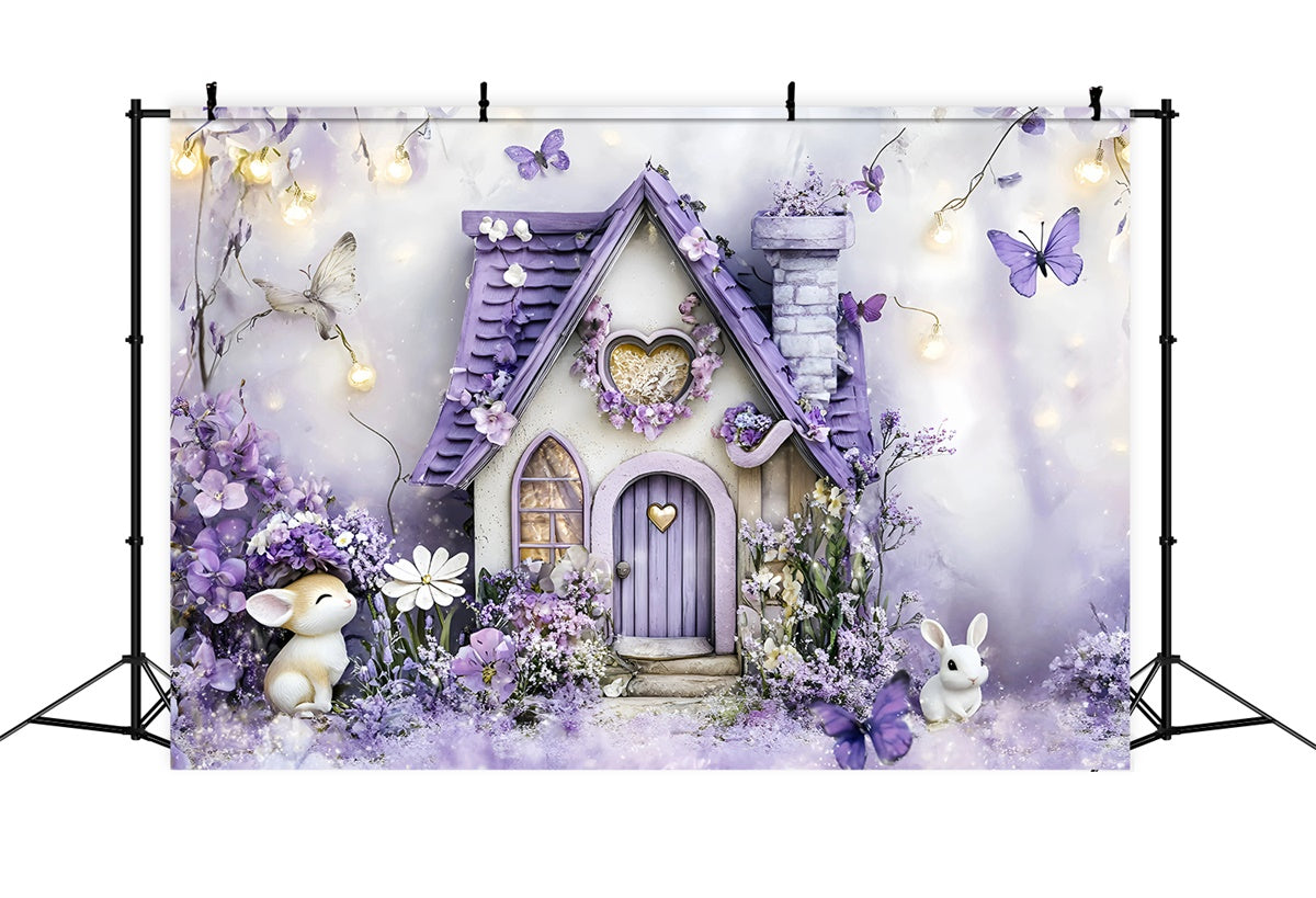 Toile de fond Photo Gâteau Smash Jardin Violet Enchanté GQ6-308