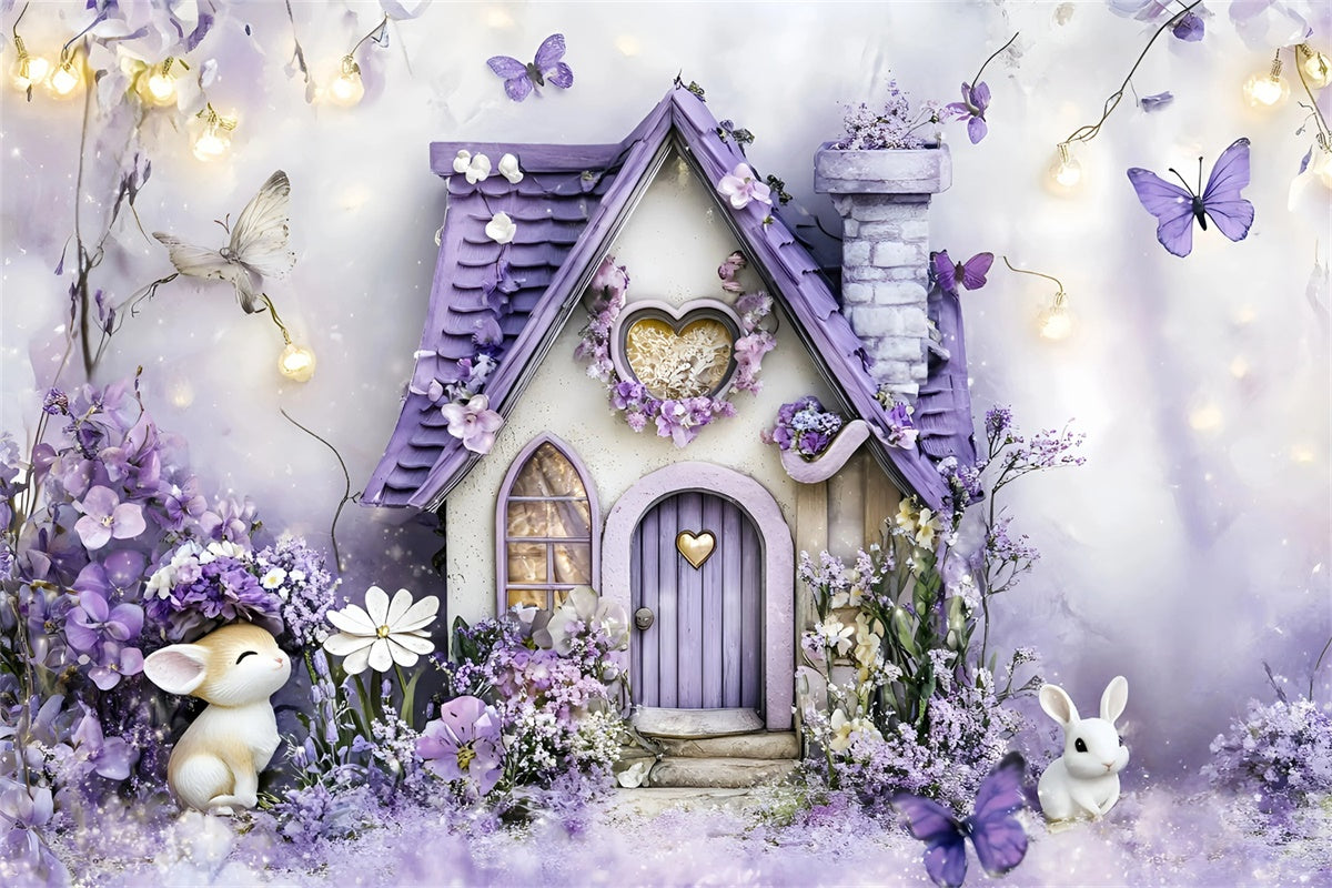 Toile de fond Photo Gâteau Smash Jardin Violet Enchanté GQ6-308