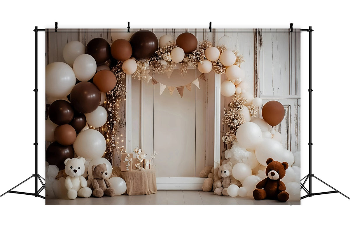 Toile de fond Photo Gâteau Smash Vintage Ballon Marron GQ6-313