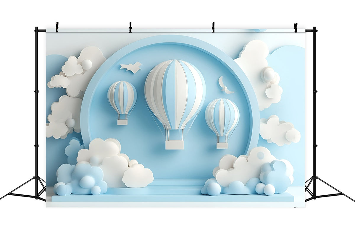 Toile de fond Photo Gâteau Smash Garçon Montgolfière du Ciel GQ6-321