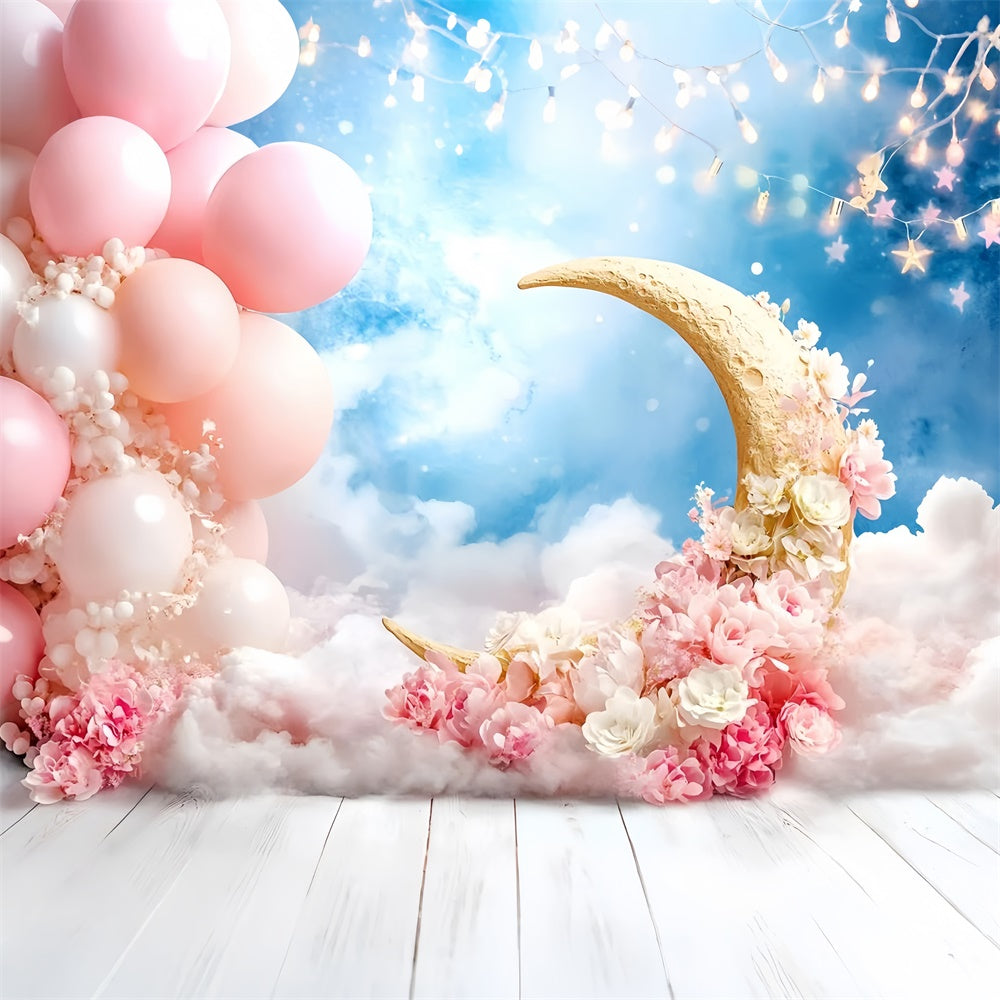 Toile de fond Photo Anniversaire Bébé Doux Rêves dans le Ciel GQ6-326