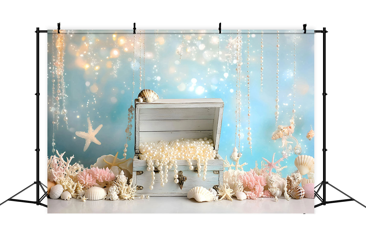 Toile de fond Photo Gâteau Smash Fille Sirène Perle Sous-Marine GQ6-327