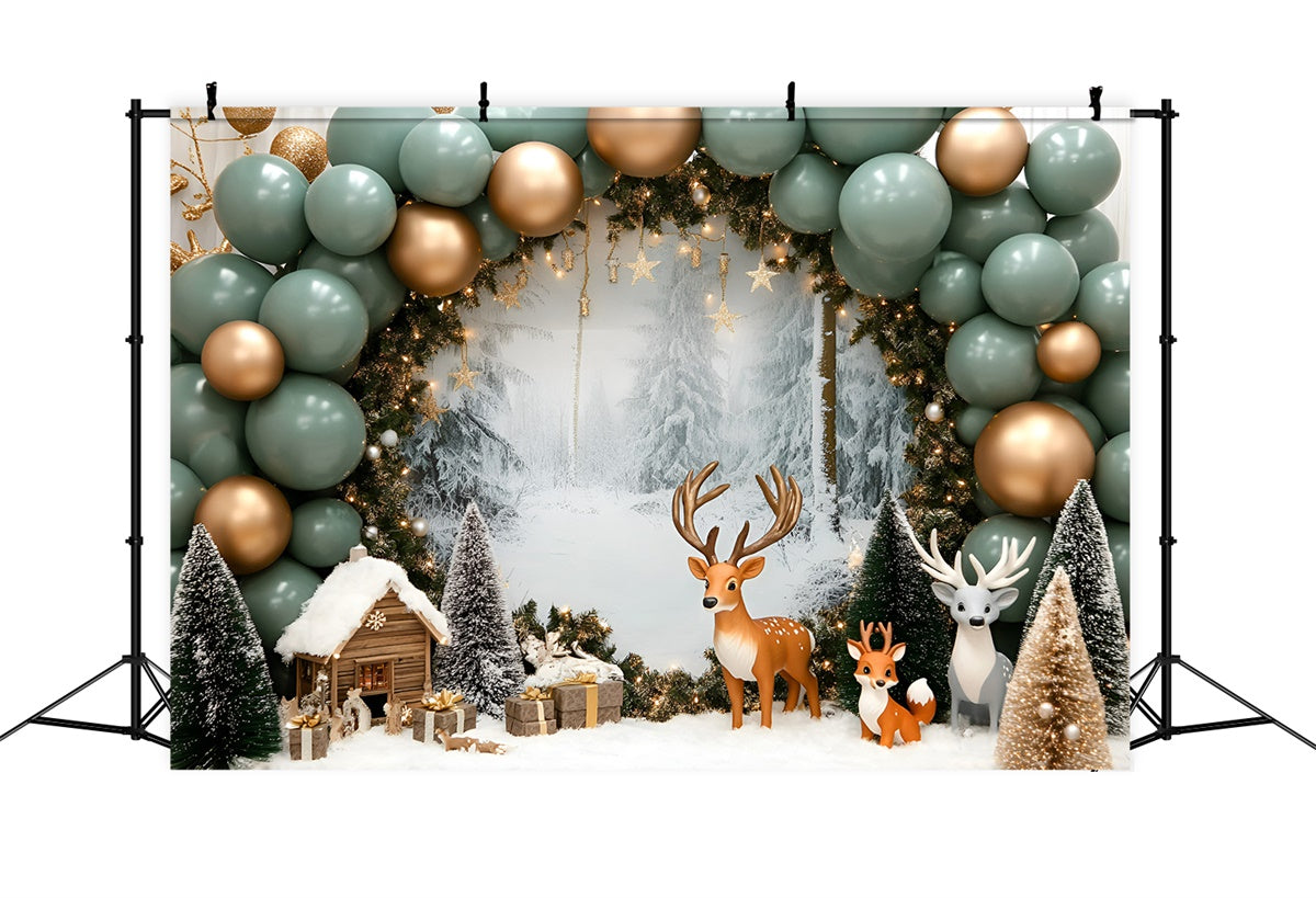 Toile de fond Photo Gâteau Smash Chalet Merveille d’Hiver GQ6-334
