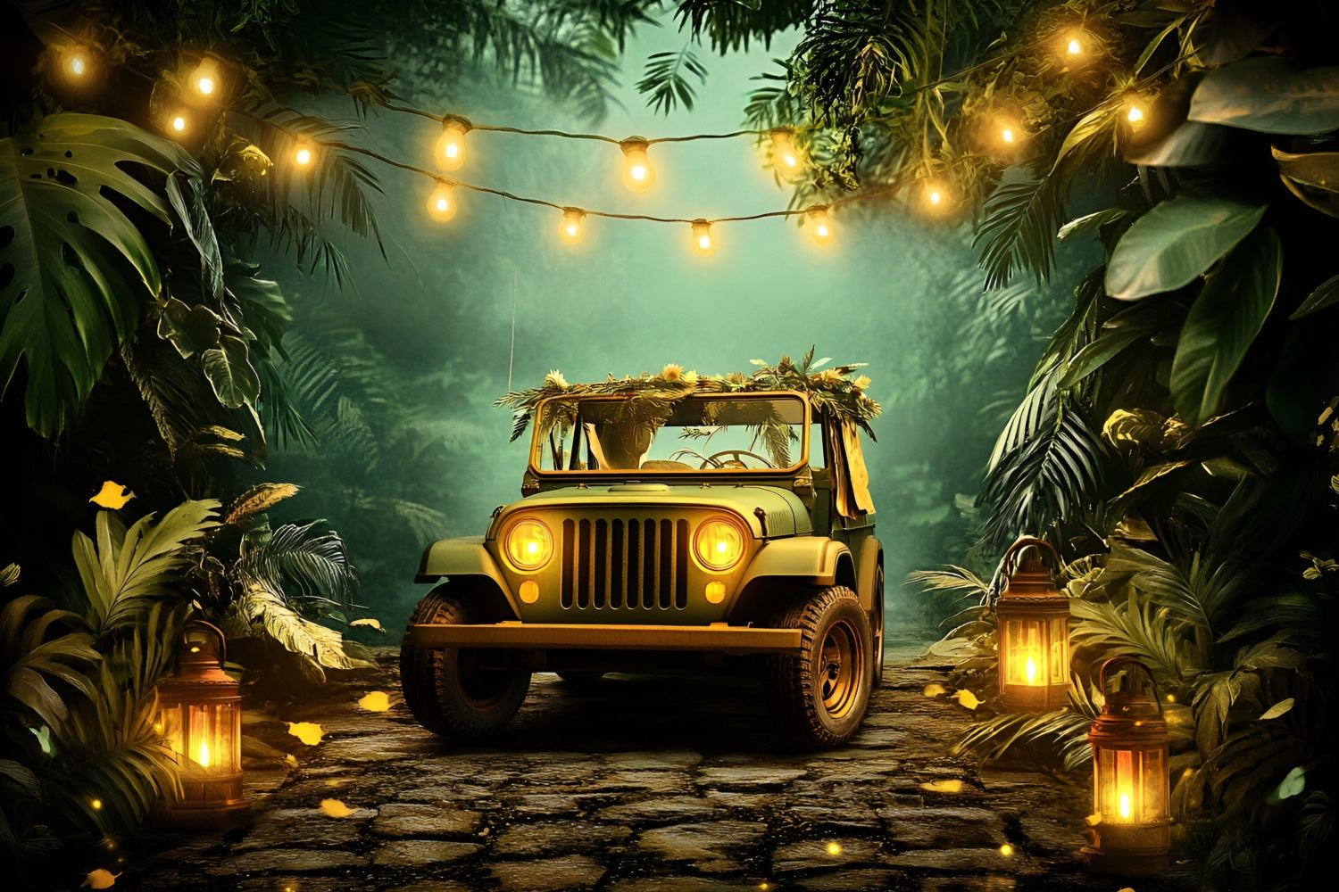 Toile de fond Photo Gâteau Smash Safari en Jungle GQ6-335