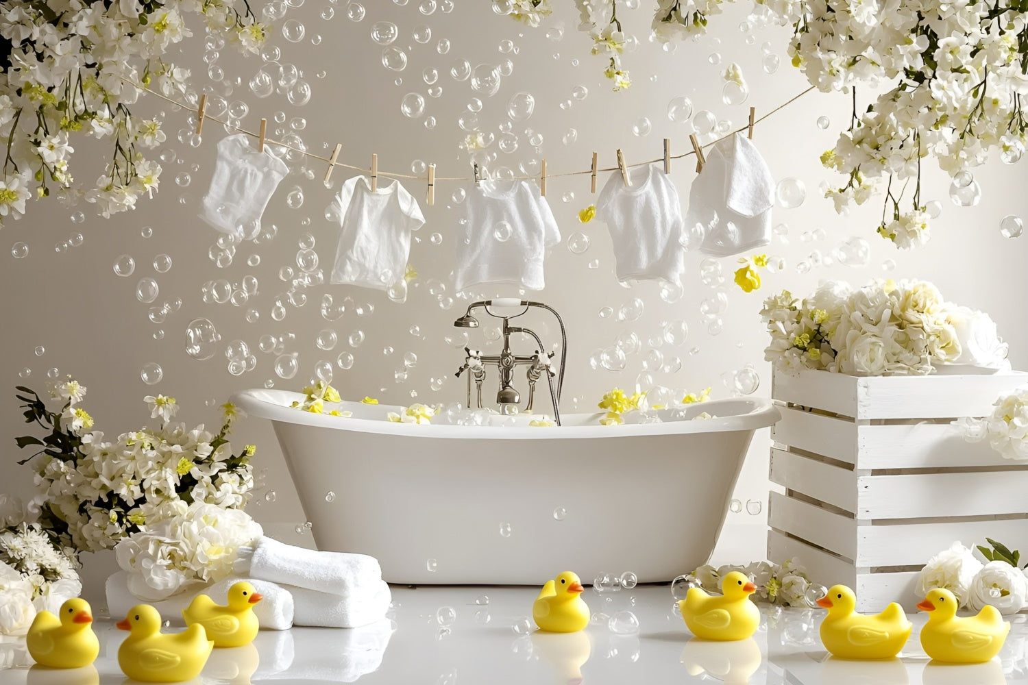Toile de fond Été Bain Canard en Caoutchouc GQ6-56