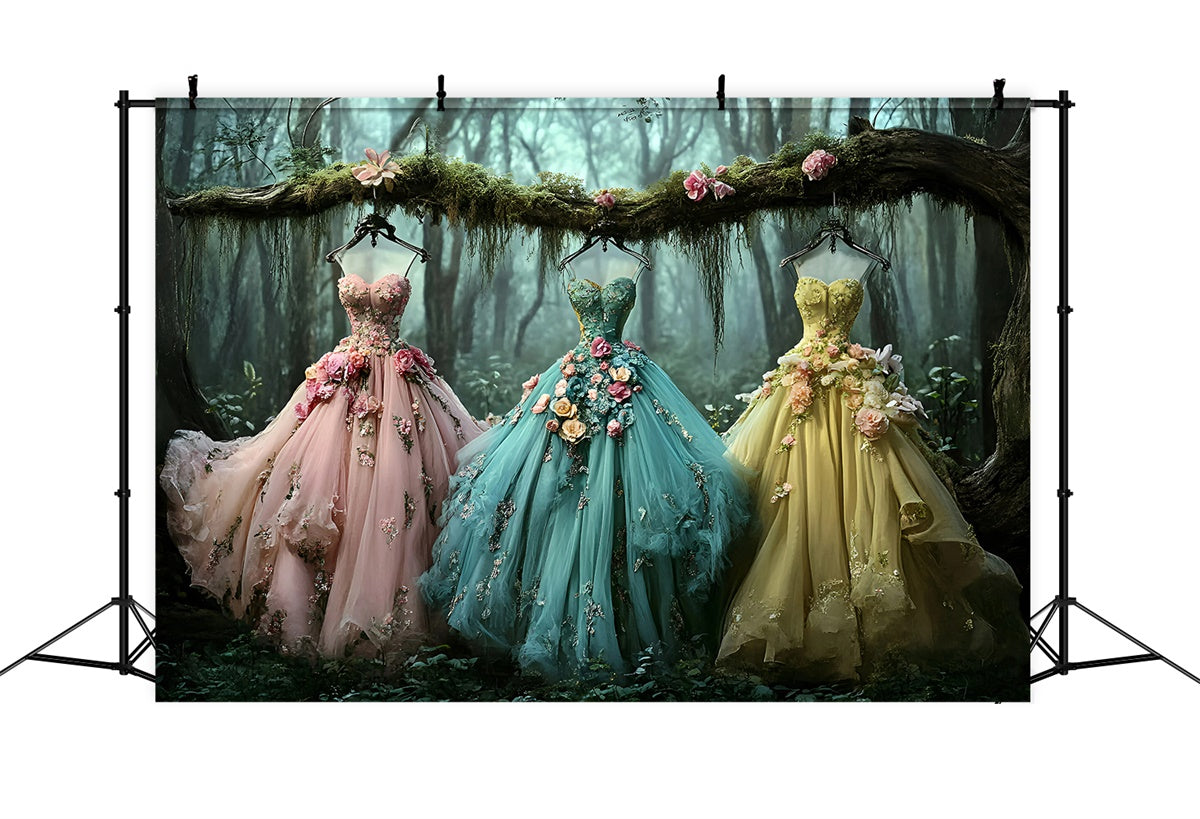Toile de fond Été Forêt de Conte de Fées Robes Féeriques GQ6-59