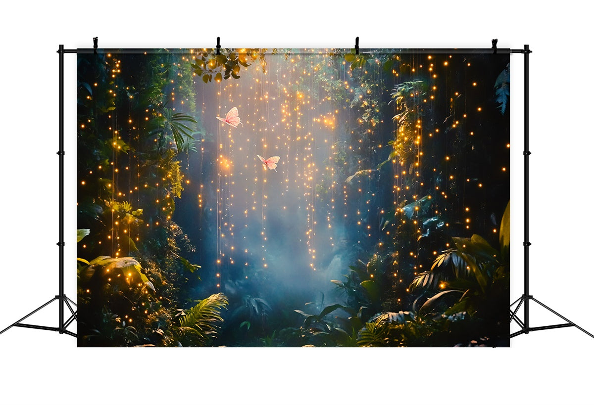 Toile de fond Été Forêt Magique Pluie Étincelante GQ6-61