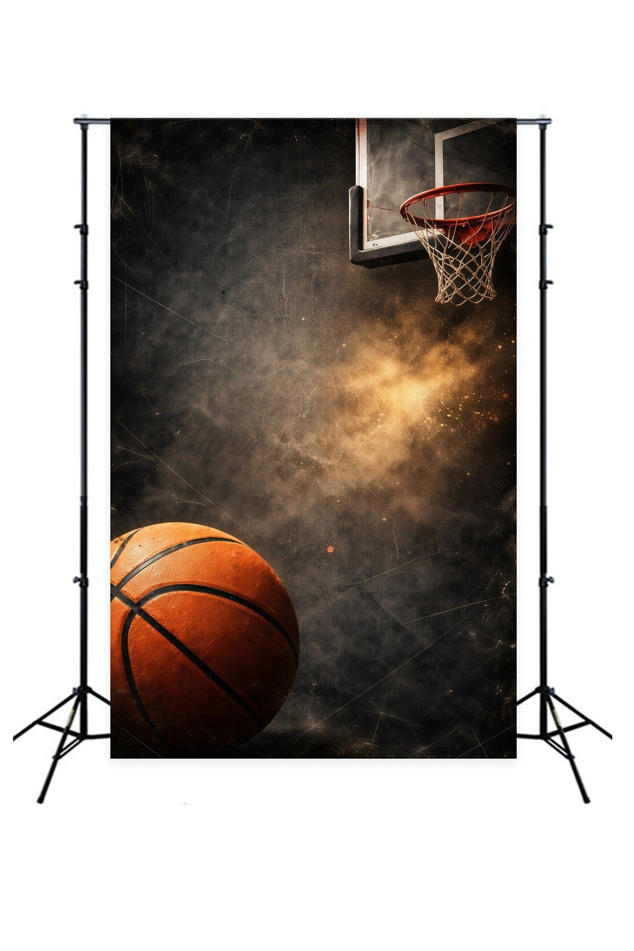 Toile de fond Photo Sport Basketball Explosion Poussière Panier Grunge GQ61-87