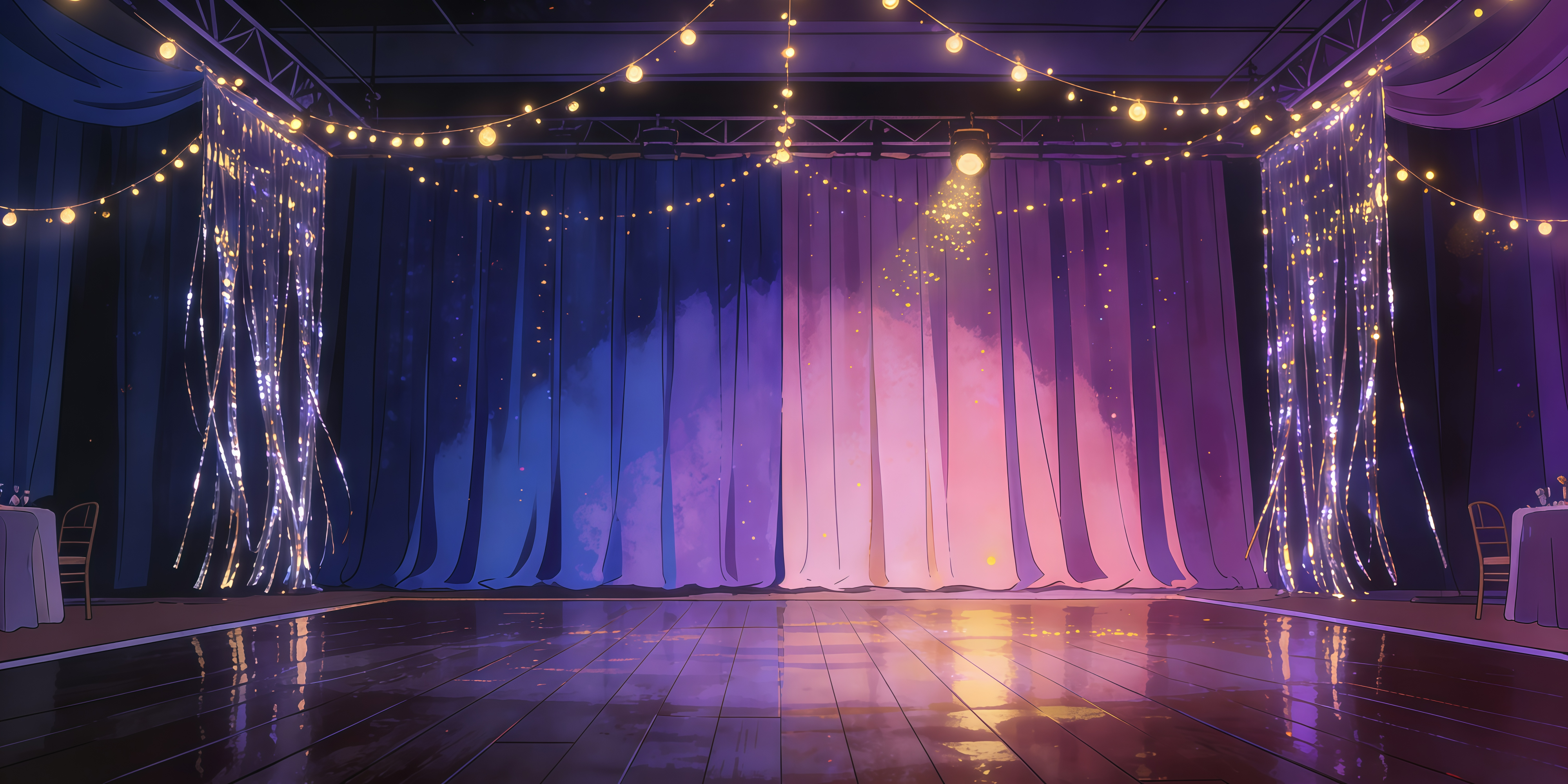 Fond de Scène Soirée De Bal De Promo GQ61-T30