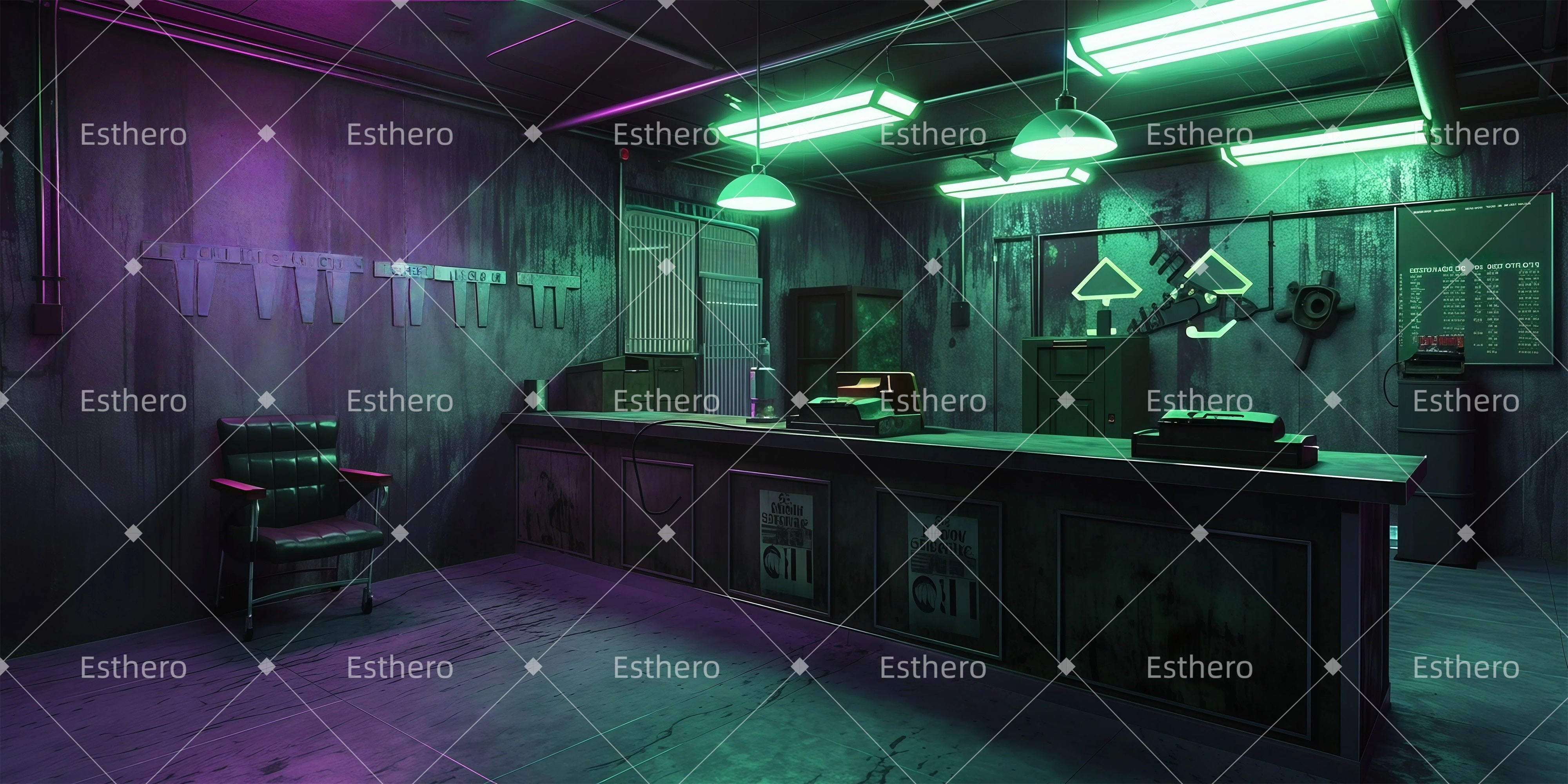 Fond de Scene Bureau Monde Souterrain GQ61-T8