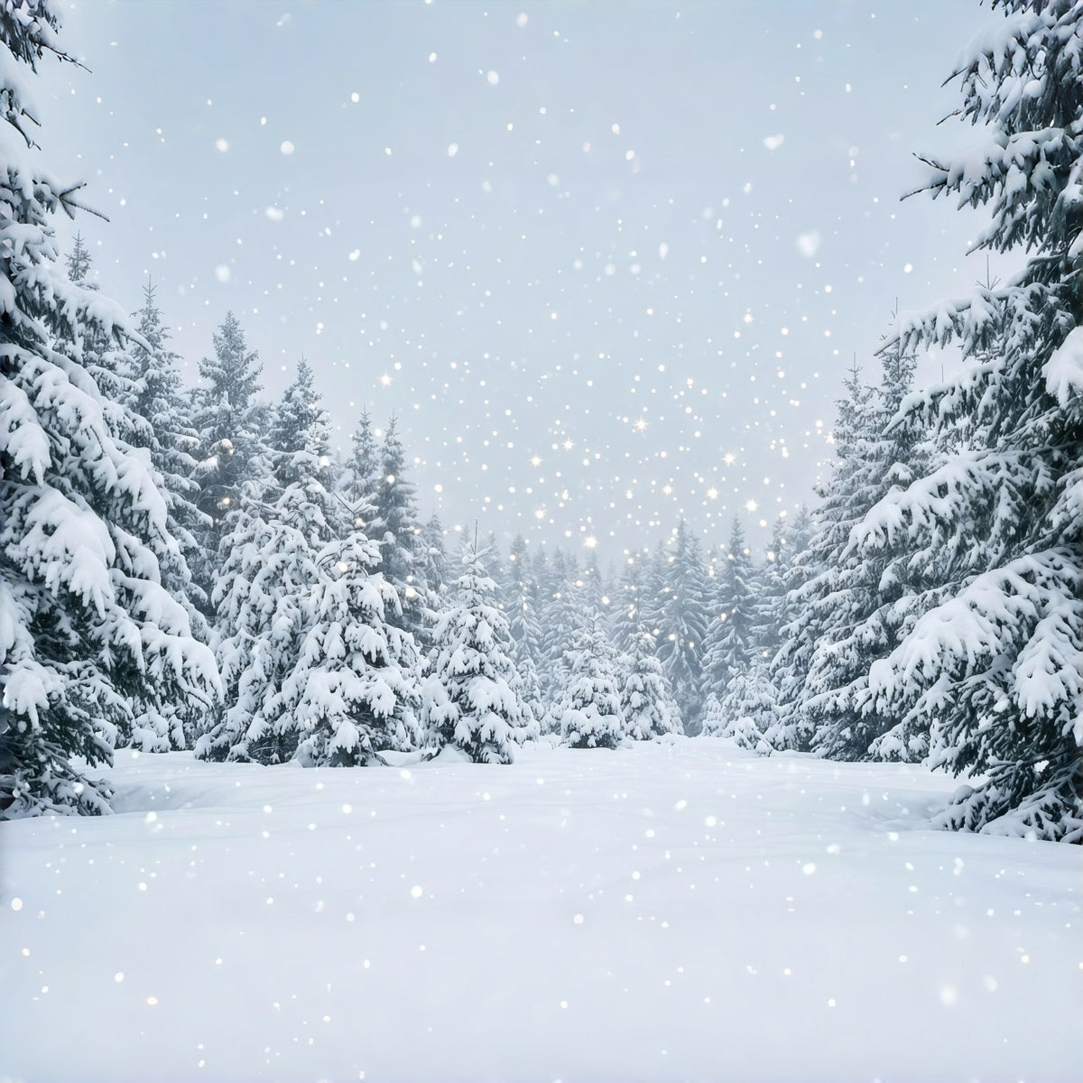 Fond De Sapins De Noël Forêt De Sapins Enneigés GQ610-111