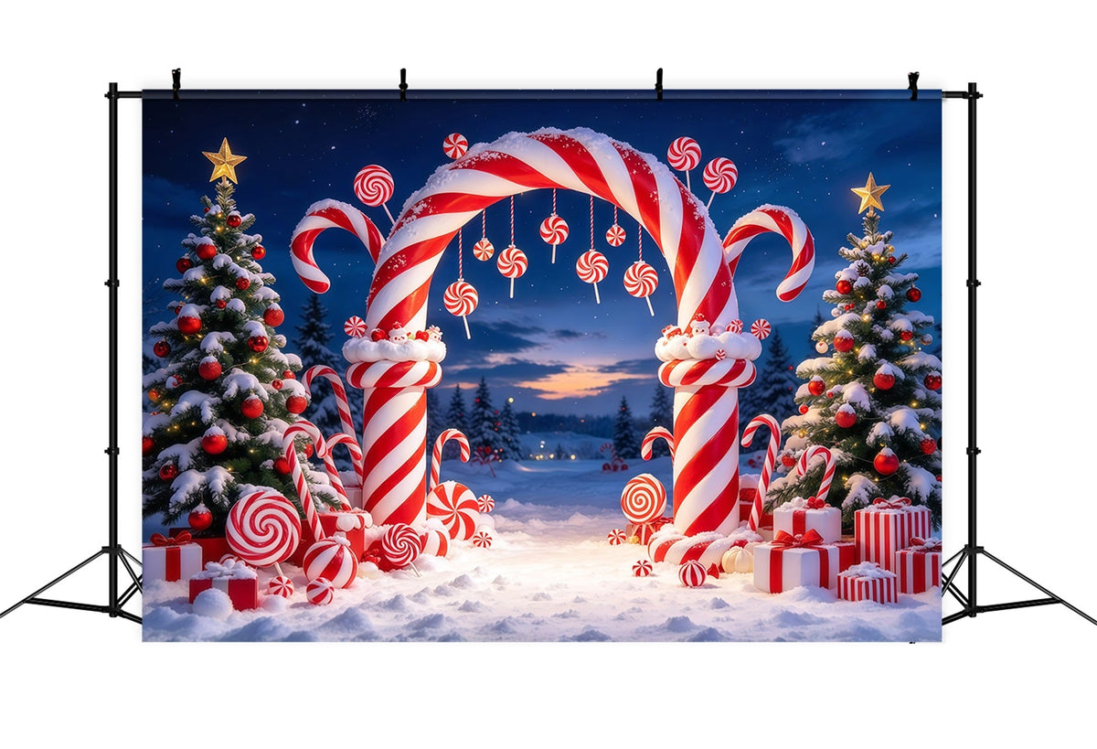 Fond De Noël Arche Pays Des Bonbons Menthe Poivrée GQ610-18