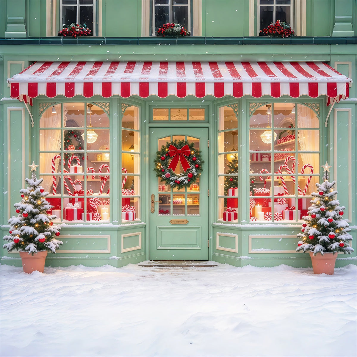 Fond De Noël Boutique Menthe Poivrée Vert Menthe GQ610-20