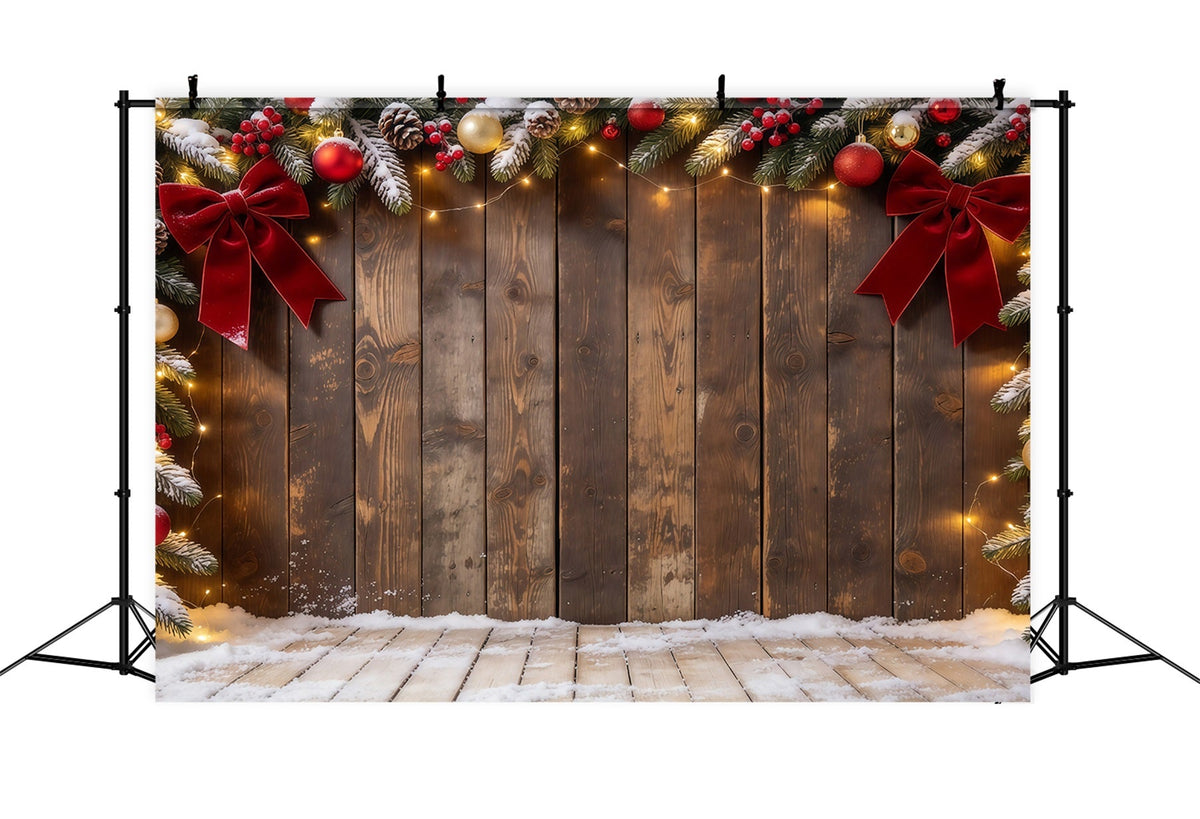 Fond De Noël Cadre Bois Rustique Nœud Ornement GQ610-66