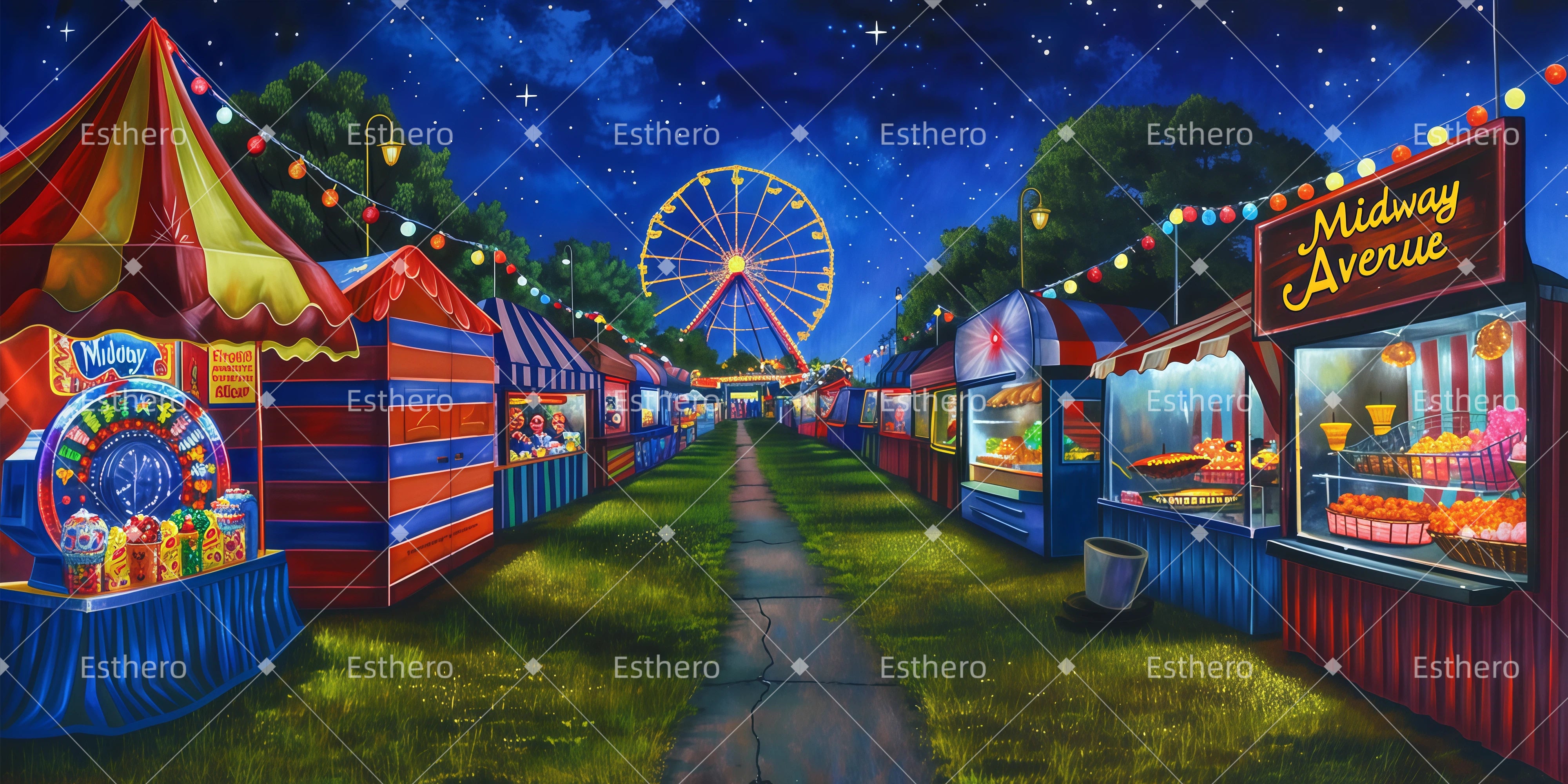 Toile de fond au Théâtre Carnaval De Rue GQ62-T35