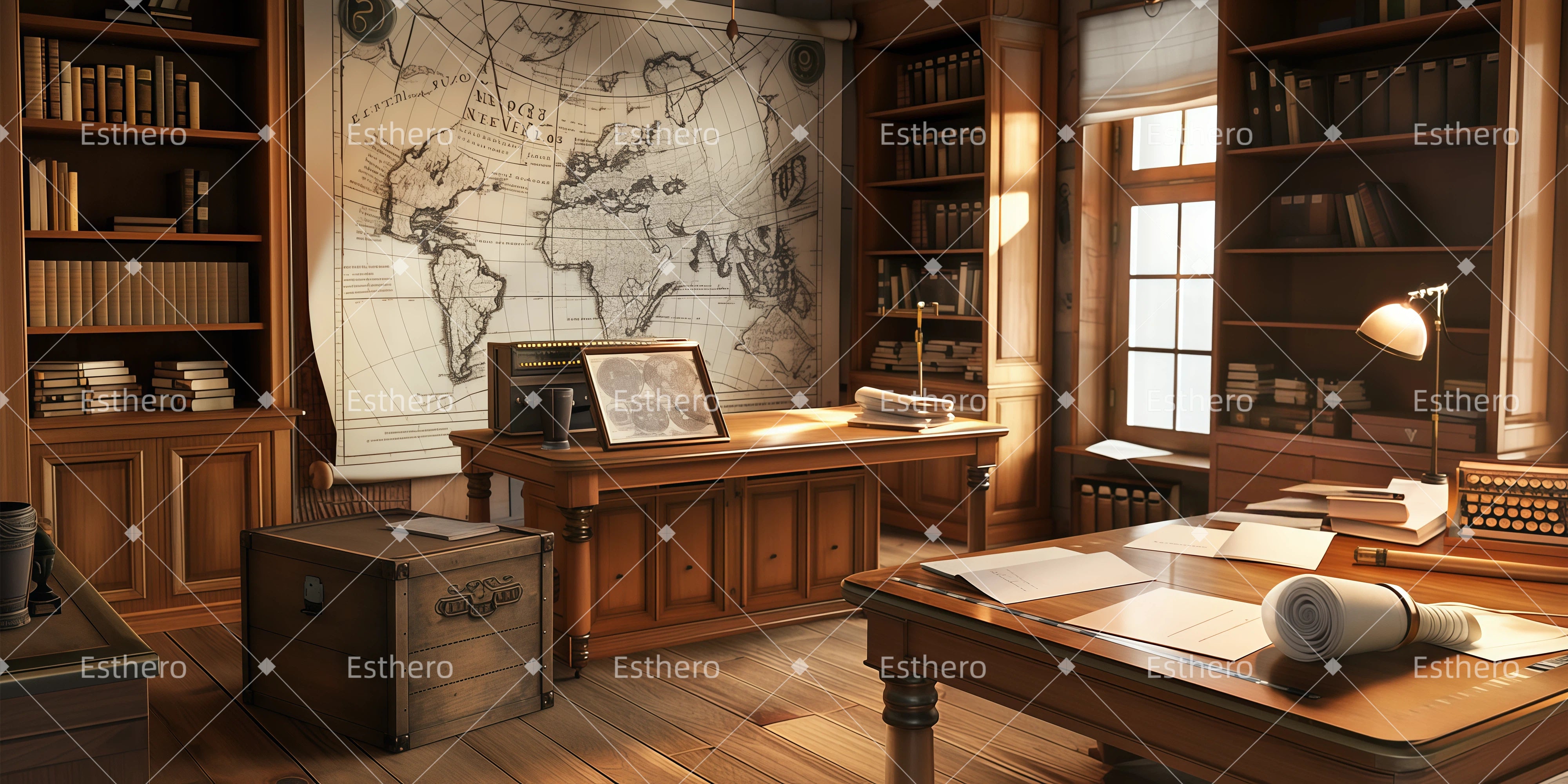 Fond de Scene Theatre Bureau De Barnum GQ62-T37