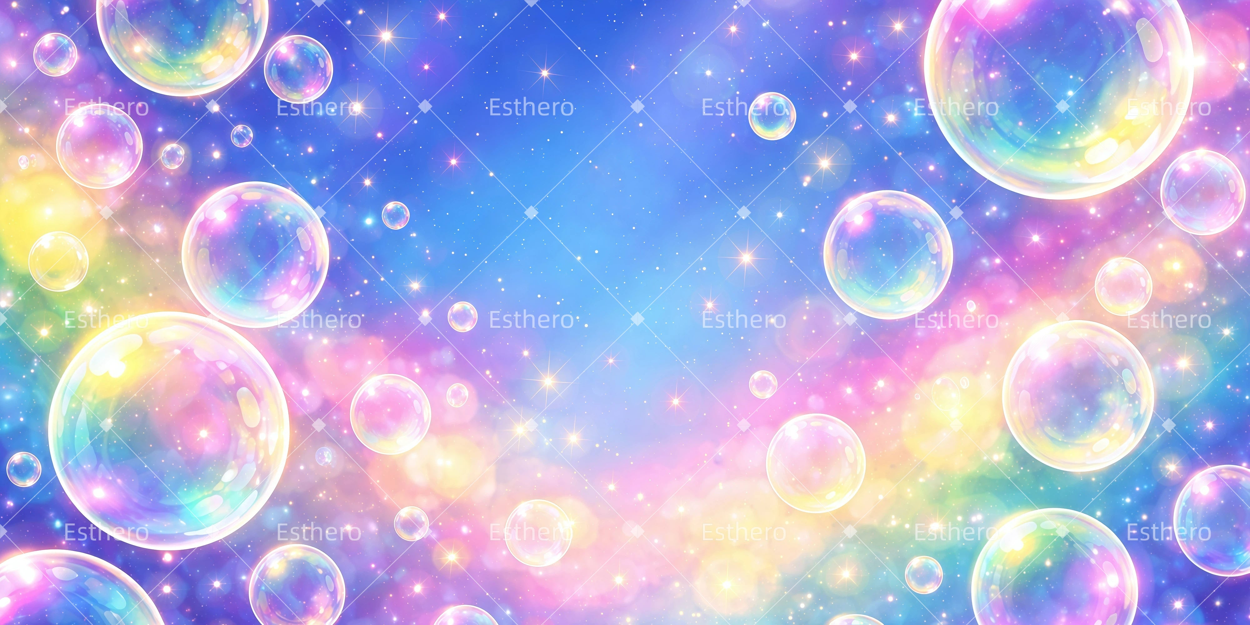 Fond de Scene Fantaisie De Bulles GQ62-T38