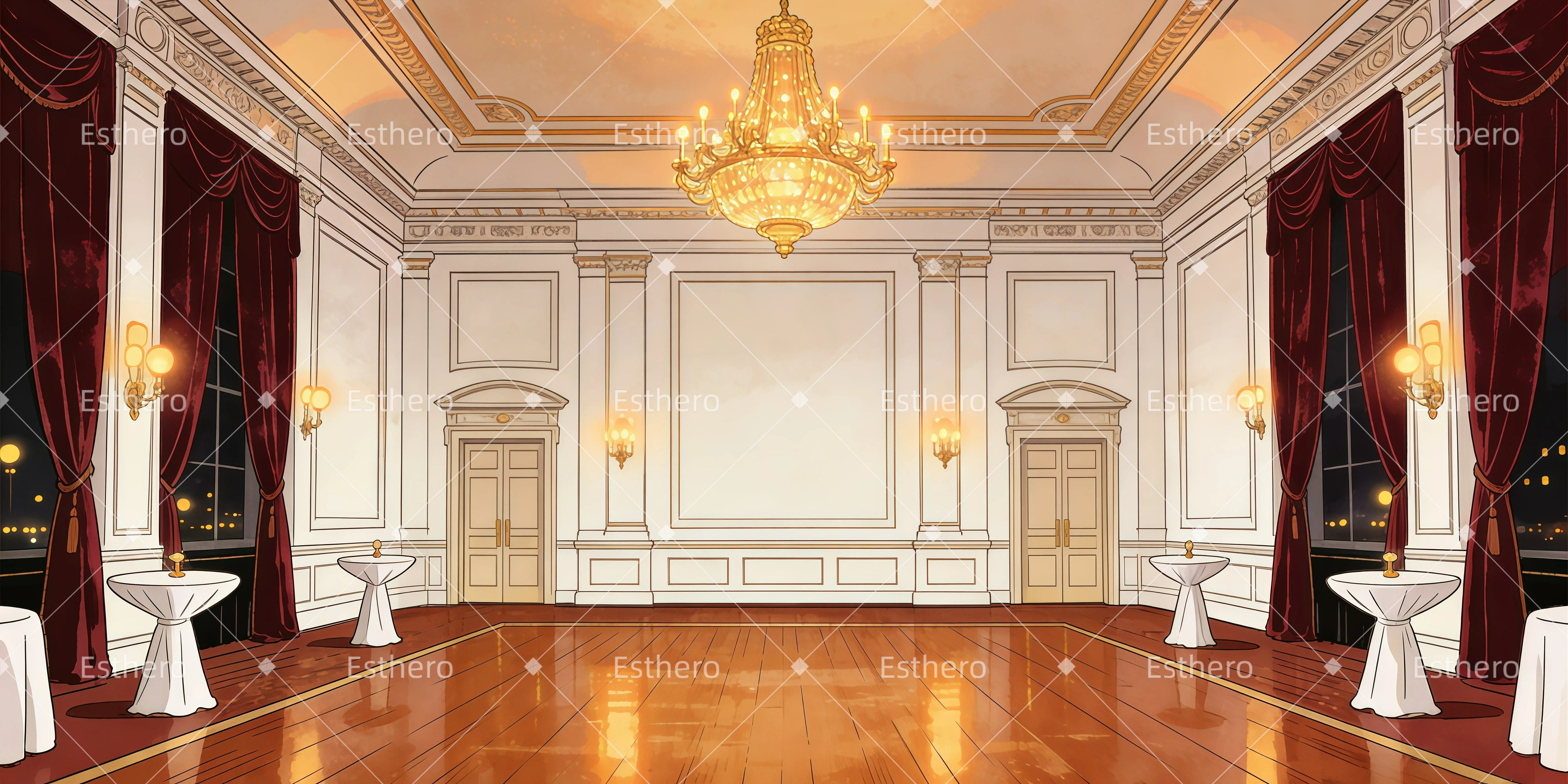 Fond de Scène Personnalisé Salle De Bal De Manhattan GQ62-T47