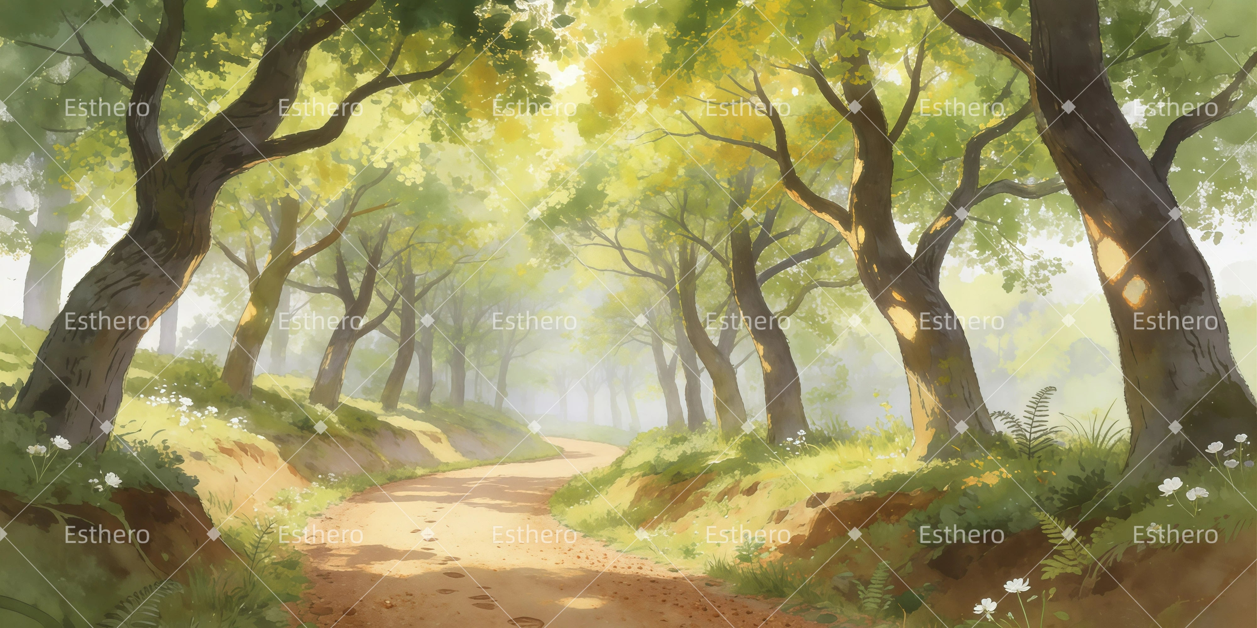 Fond de Scene Sentier Forestier GQ62-T13