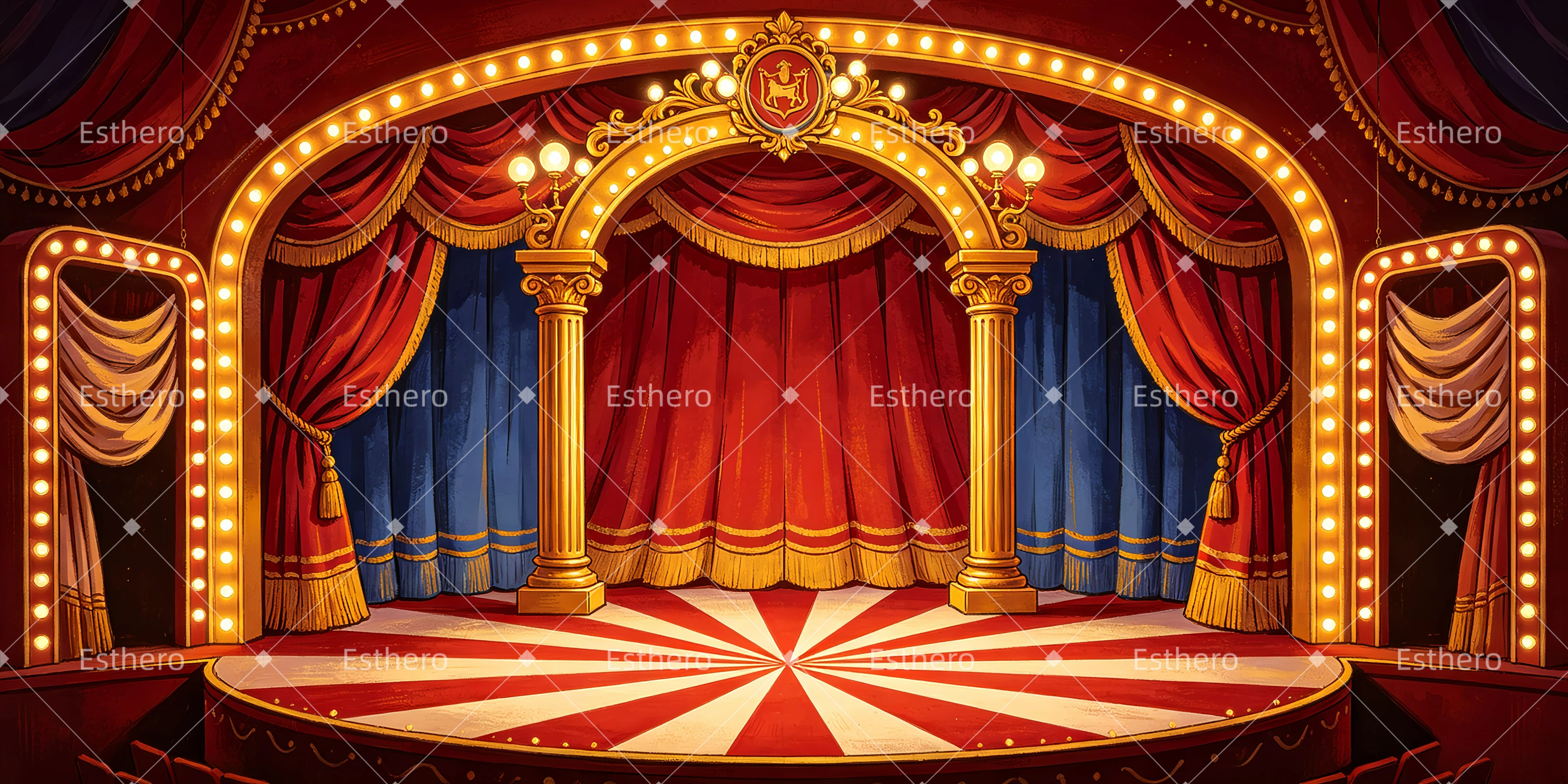 Décor de scène Broadway toile de fond pour représentation musicale GQ65-T100