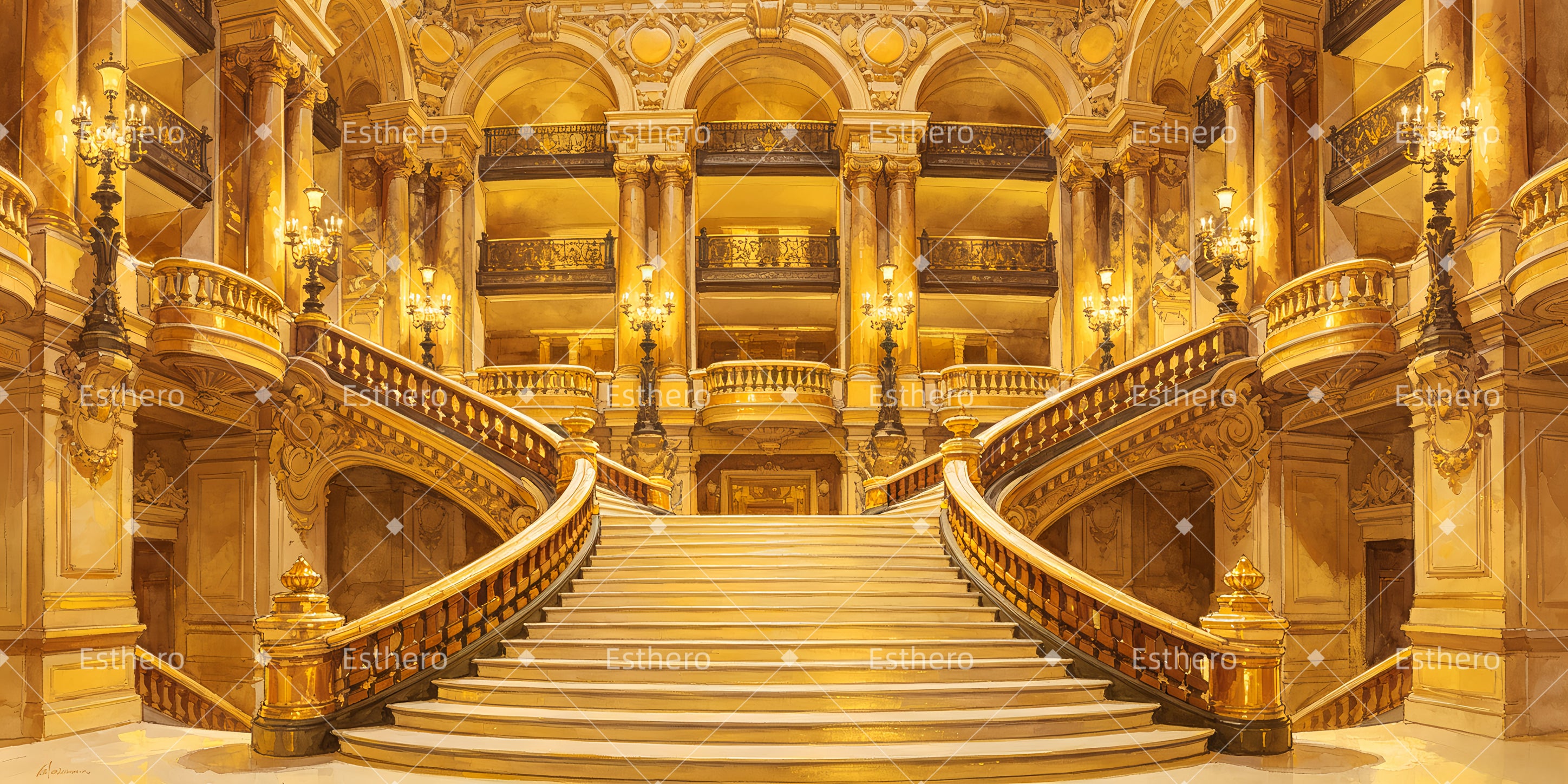 Décor de scène Opéra de Paris toile de fond pour théâtre GQ65-T71