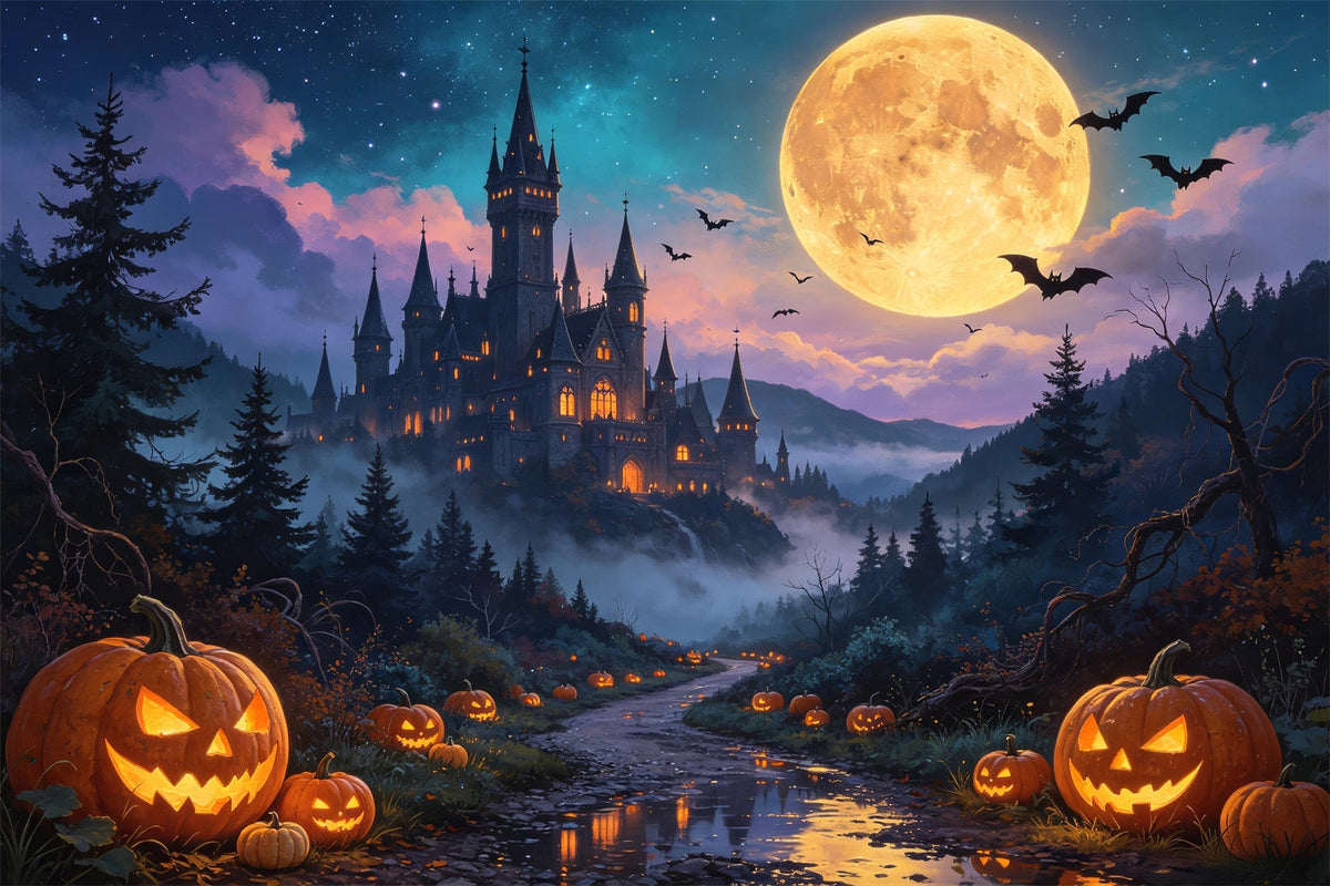 Décor De Citrouille D'Halloween Citrouille Au Clair De Lune Décor Hanté De Castle Valley GQ67-79