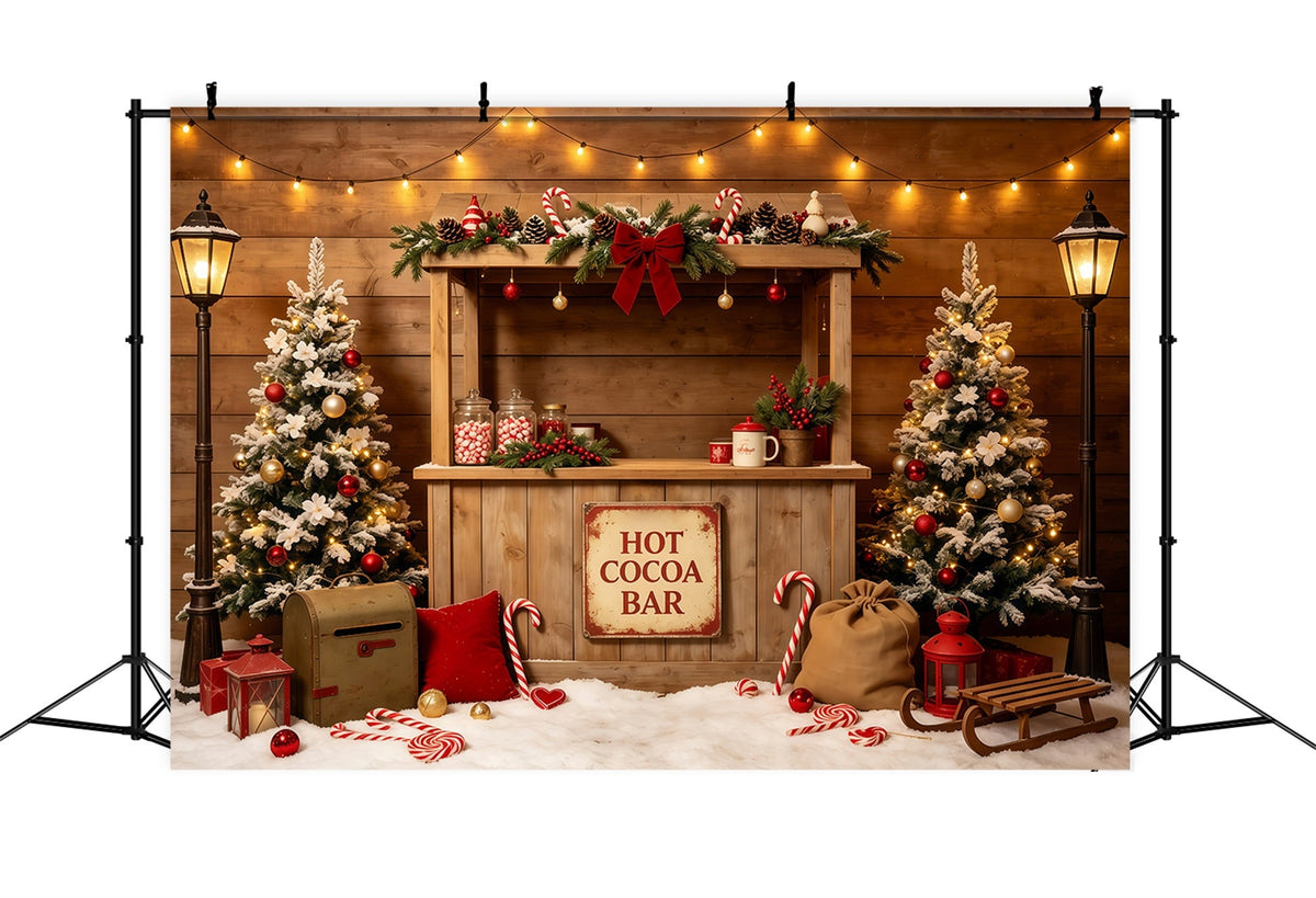 Décor De Fête De Noël Cabane Rustique Au Chocolat Décors De Studio De Noël GQ68-65