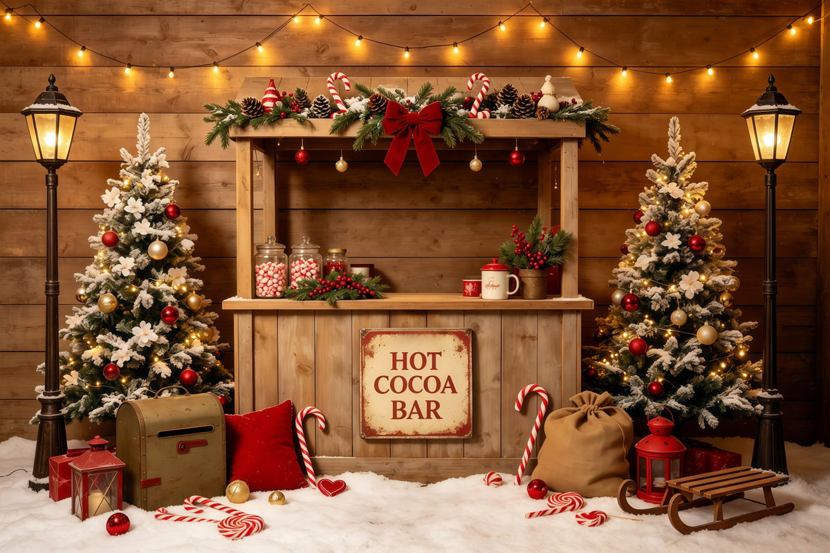 Décor De Fête De Noël Cabane Rustique Au Chocolat Décors De Studio De Noël GQ68-65
