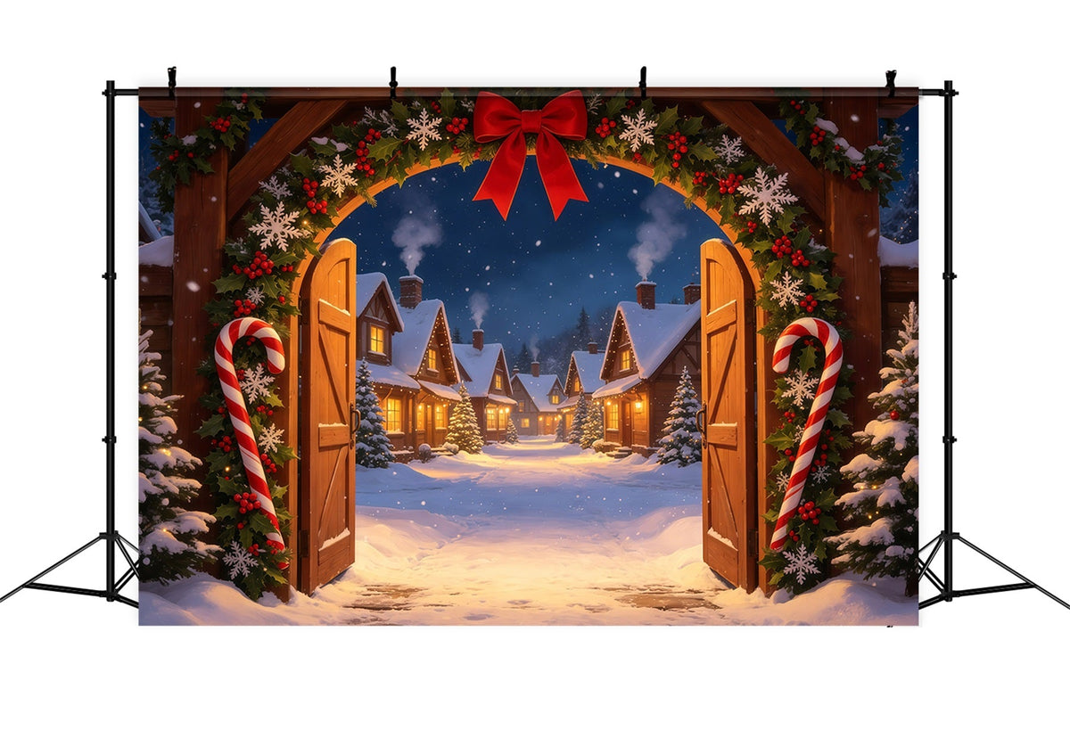 Décor De Noël Candyland Porte D'Entrée Du Village De Candy Cane Décors Photo De Noël GQ69-20