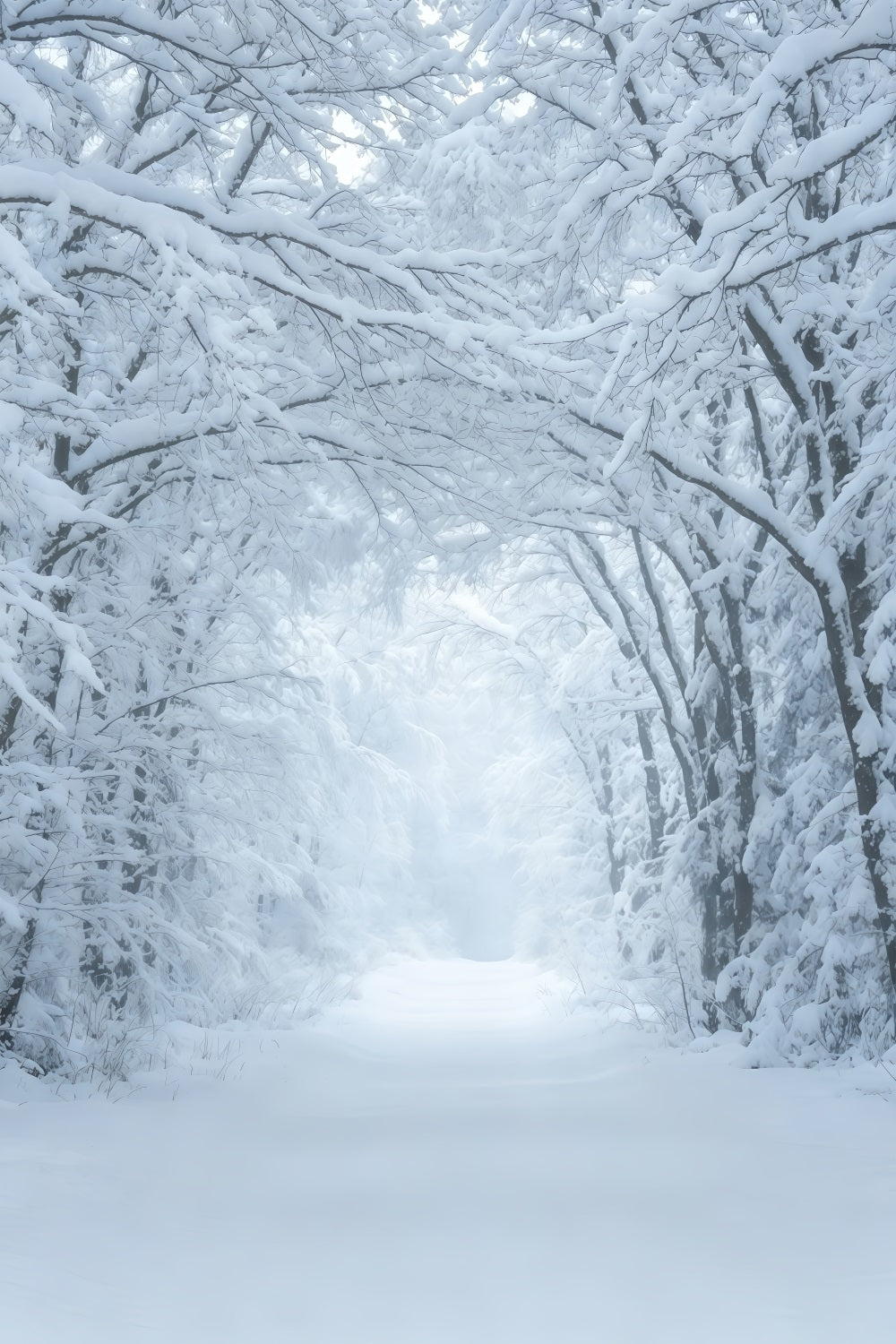 Décor De Noël D'Hiver Tunnel Du Sentier De La Forêt Enneigée Décors De Studio De Noël GQ69-43