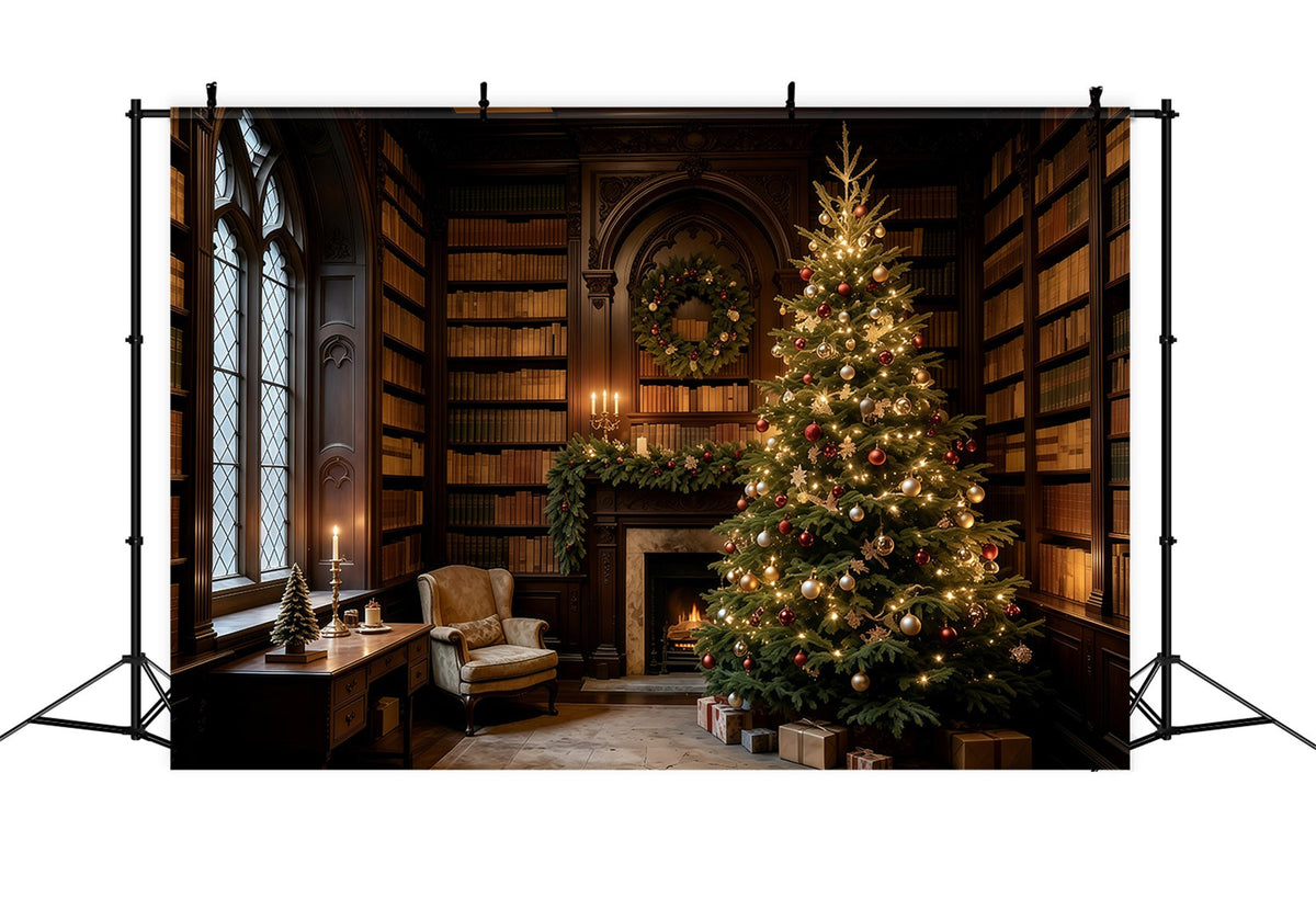 Décor De Noël Intérieur Arche Élégante En Sapin Givré Décor Photographique De Noël GQ69-61