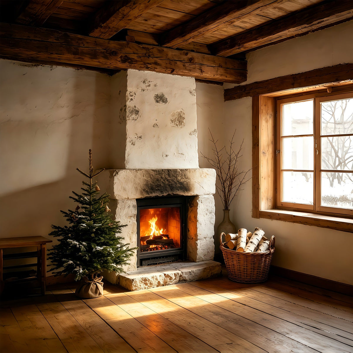 Décor De Noël Champêtre Couronnes De Porte Rustiques De Style Cottage Fond Photo De Noël GQ69-64