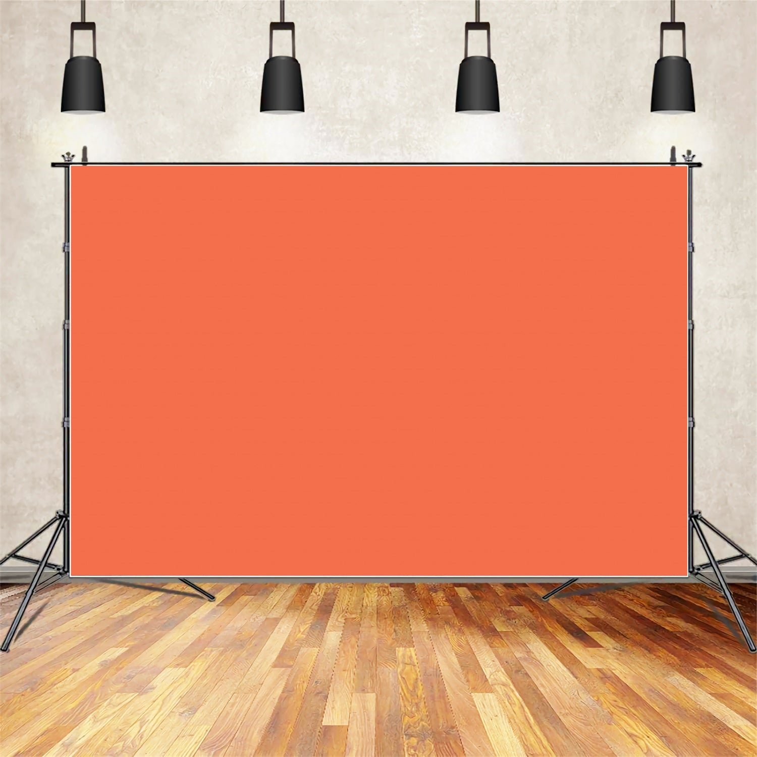 Toile de fond Orange Terracotta Brillant GTY2-172