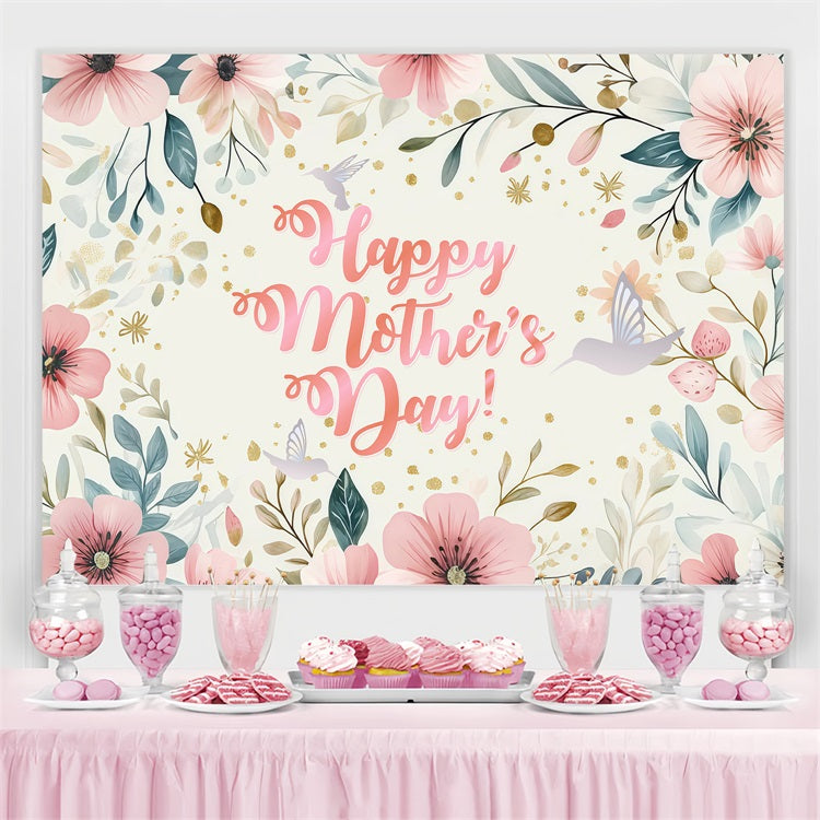 Toile de fond Fête des Mères Personnalisable Symphonie Florale Romantique CJJ3-180