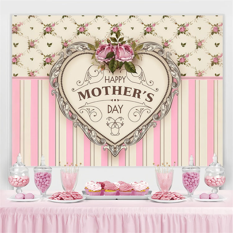 Toile de fond Fête des Mères Personnalisable Floral Victorien CJJ3-198