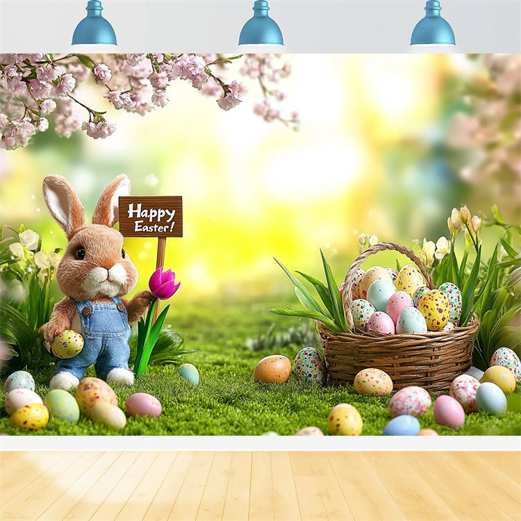 Toile de fond Studio Photo Pâques Lapin Joyeux Chasse aux Œufs GTY3-238
